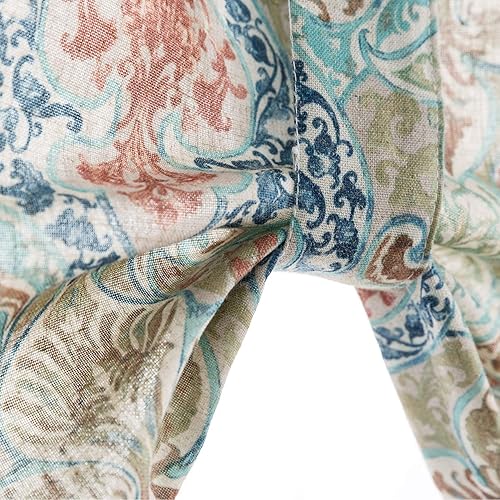 Miniatura 5 de JINCHAN Cortina opaca estilo bohemio para cocina, sala de estar, cenefa moderna de granja, oscurecimiento de la habitación, tratamiento de ventana