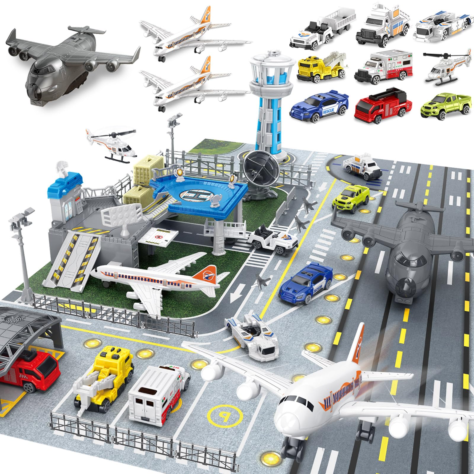 Amazon.com: Frontoytall Airplane Toy Set, Boys Plane Playset with