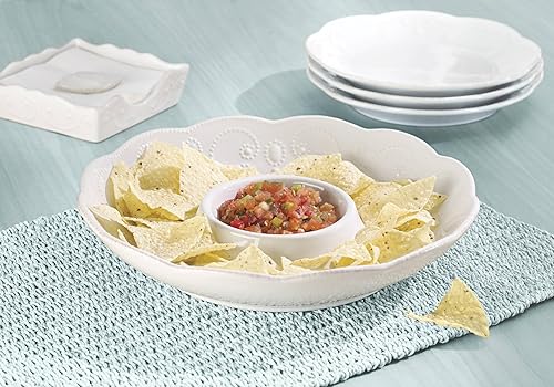 Miniatura 3 de Lenox French Perle - Bandeja para chips y inmersiones, color blanco -