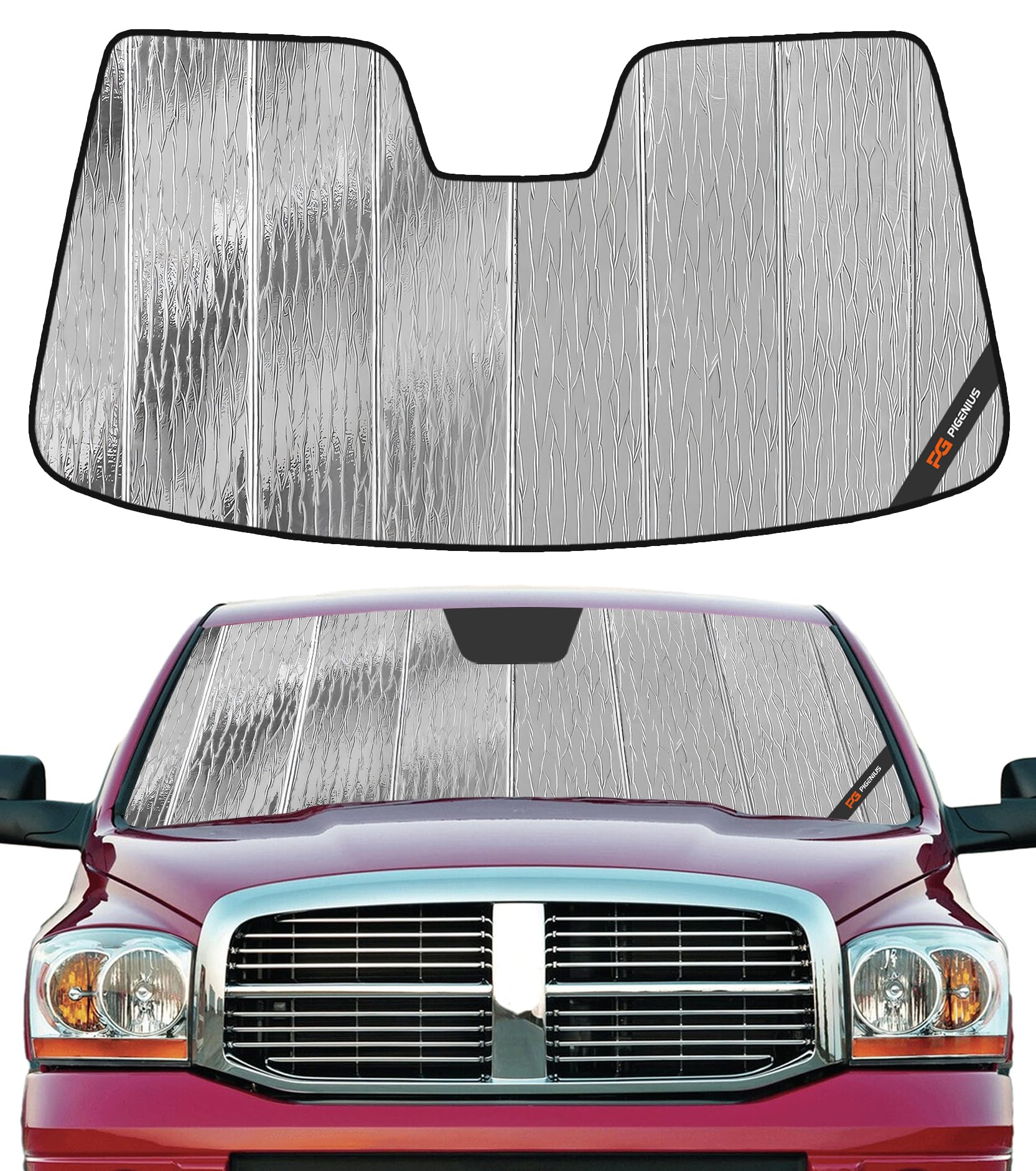 Amazon.com: Pigenius Windshield Sun Shade for Dodge Ram 1500 2002