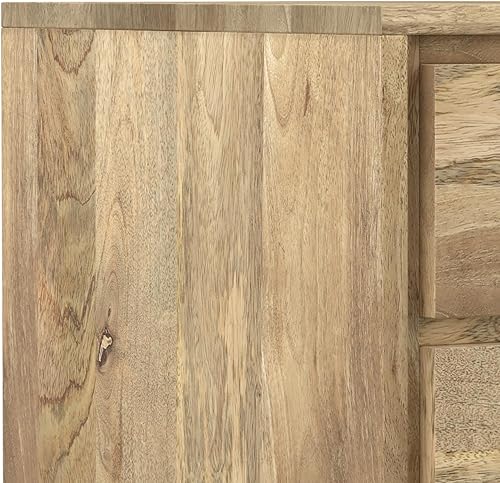 Miniatura 139 de SIMPLIHOME Lowry - Mesa auxiliar cuadrada de madera de acacia maciza y metal, de 22 pulgadas de ancho, moderna, industrial en marrón envejecido café