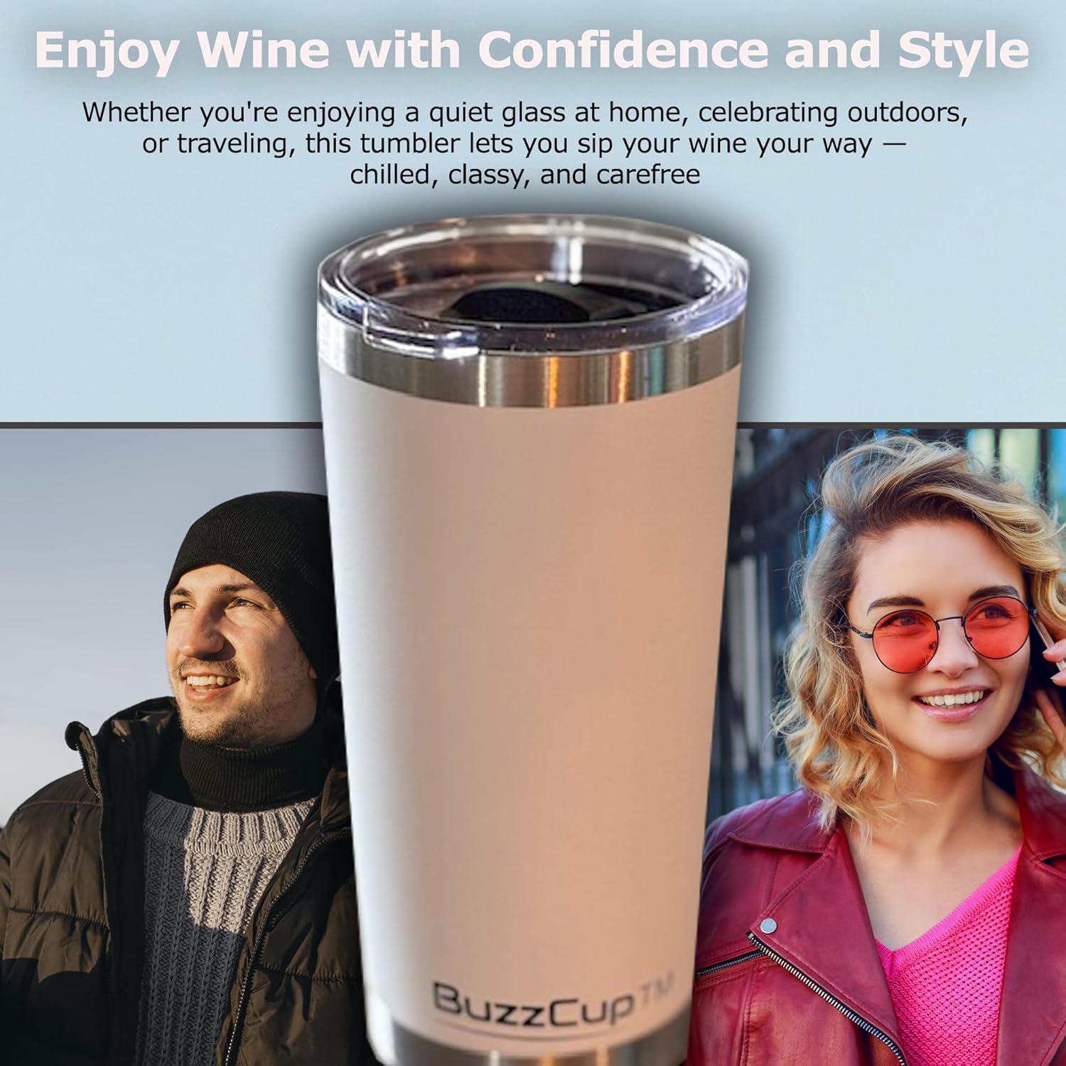 20 oz Stainless Steel Tumbler with Magnetic Slide Lid �� Double Wall Insulated Coffee Travel Mug, Leak Proof Iced Coffee Cup, Hot & Cold Tumbler (Grey) - Image 8