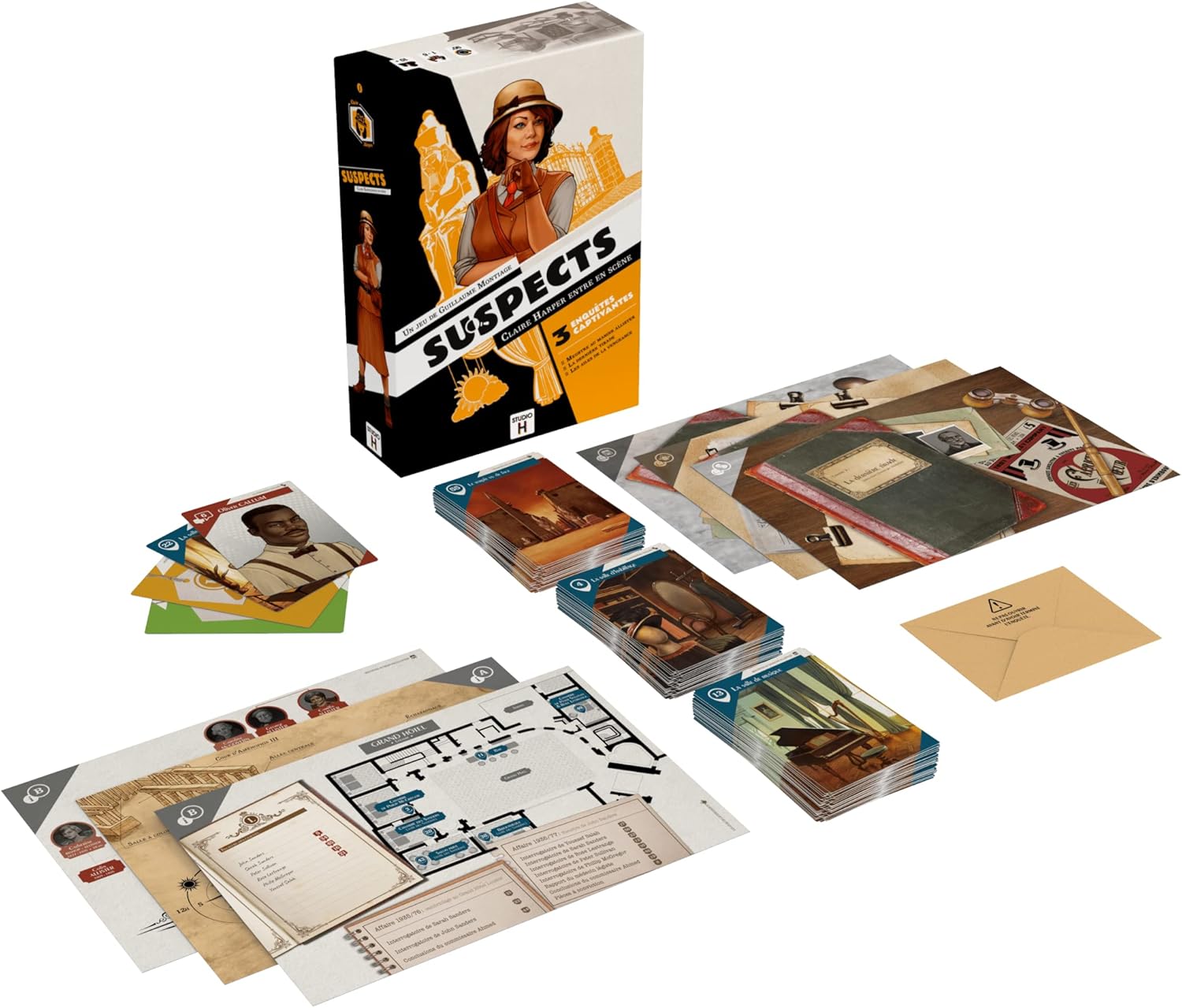 Suspects: Claire Harper Takes the Stage | Murder Mystery Board Game for Kids, Teens, & Adults | First Chapter in the Highly Rated Cooperative Detective Game Series | 1 - 6 Players | Ages 10+ | 90 Min