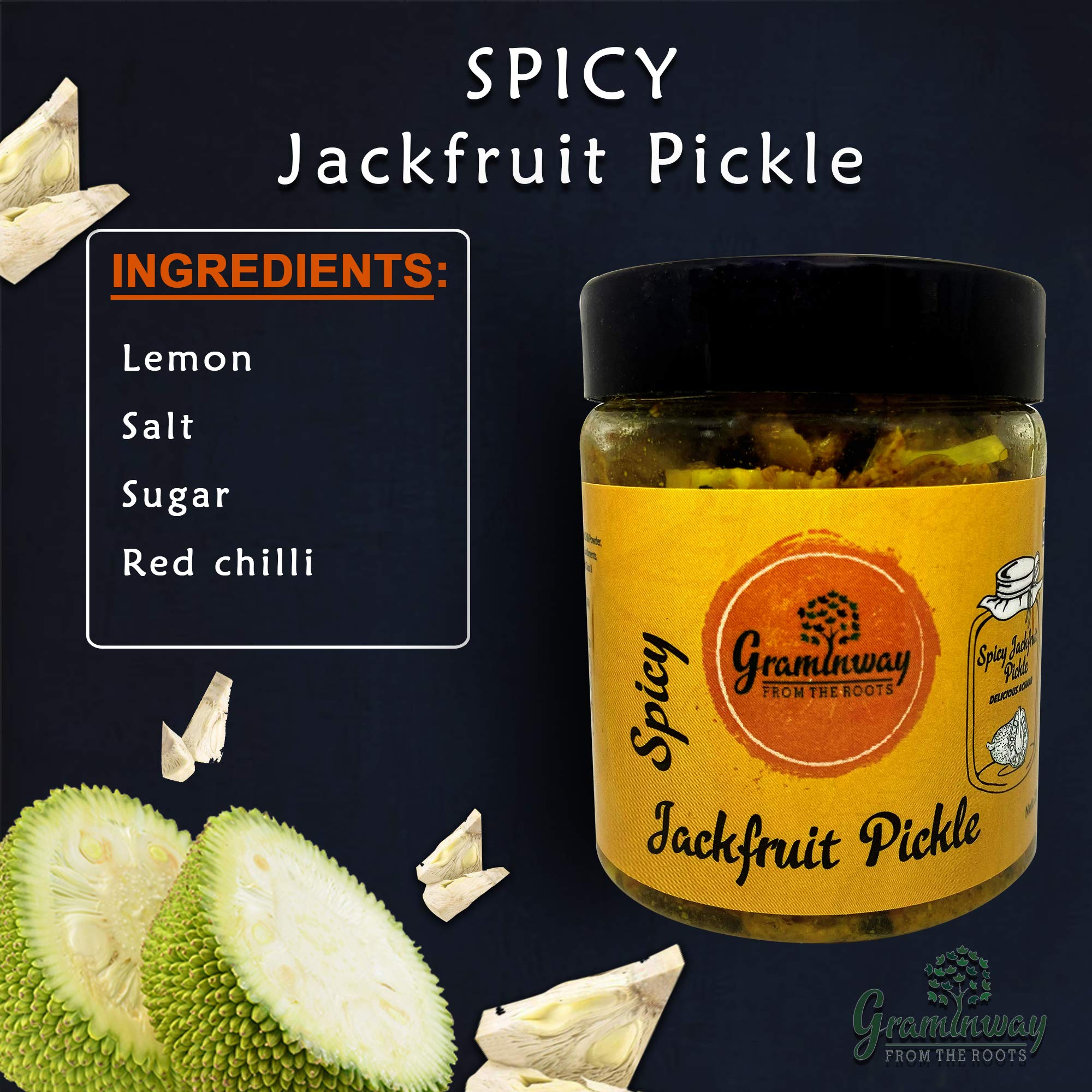 GRAMINWAY - from The Roots Spicy Jackfruit Pickle | Kathal ka Achar 200 gm 2