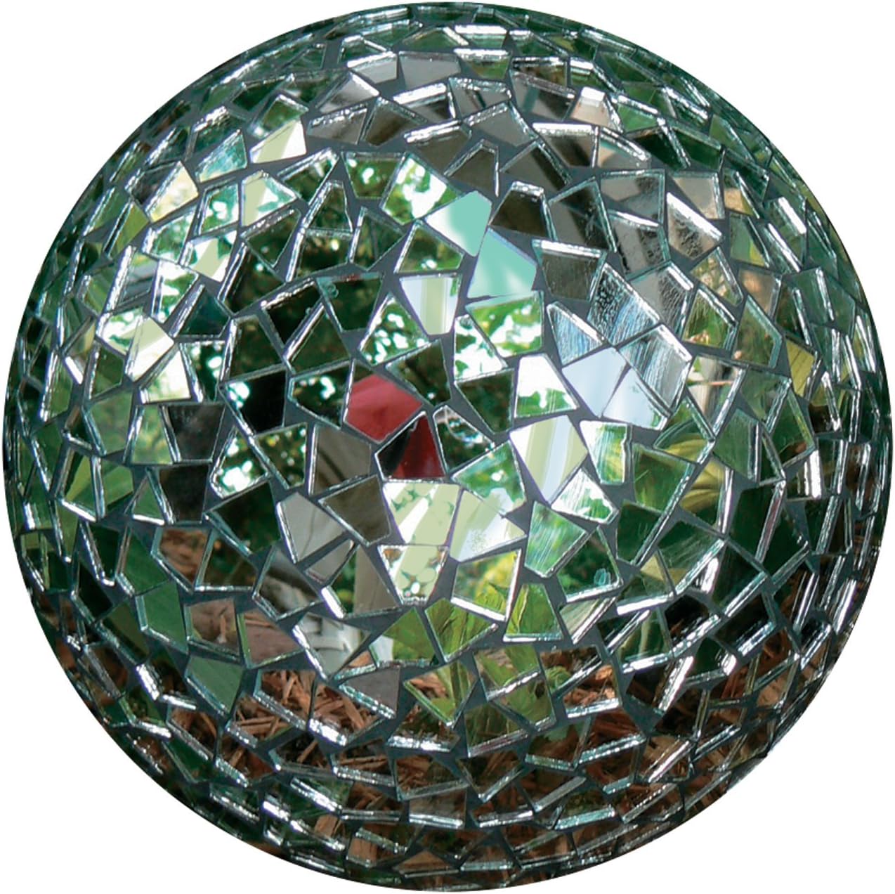 Rome 9236 Garden Party Mosaic Gazing Mirror Ball, 4Inch