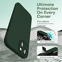 Vista 6 de HATOSHI Funda para iPhone 13, silicona líquida mejorada [protección de cámara] con [2 protectores de pantalla], forro de microfibra suave