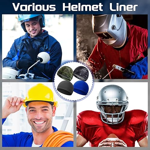 Miniatura 3 de 10 gorras de calavera refrescantes para hombre, forro de casco, gorro de sudor, gorro de soldadura para mujeres y adolescentes