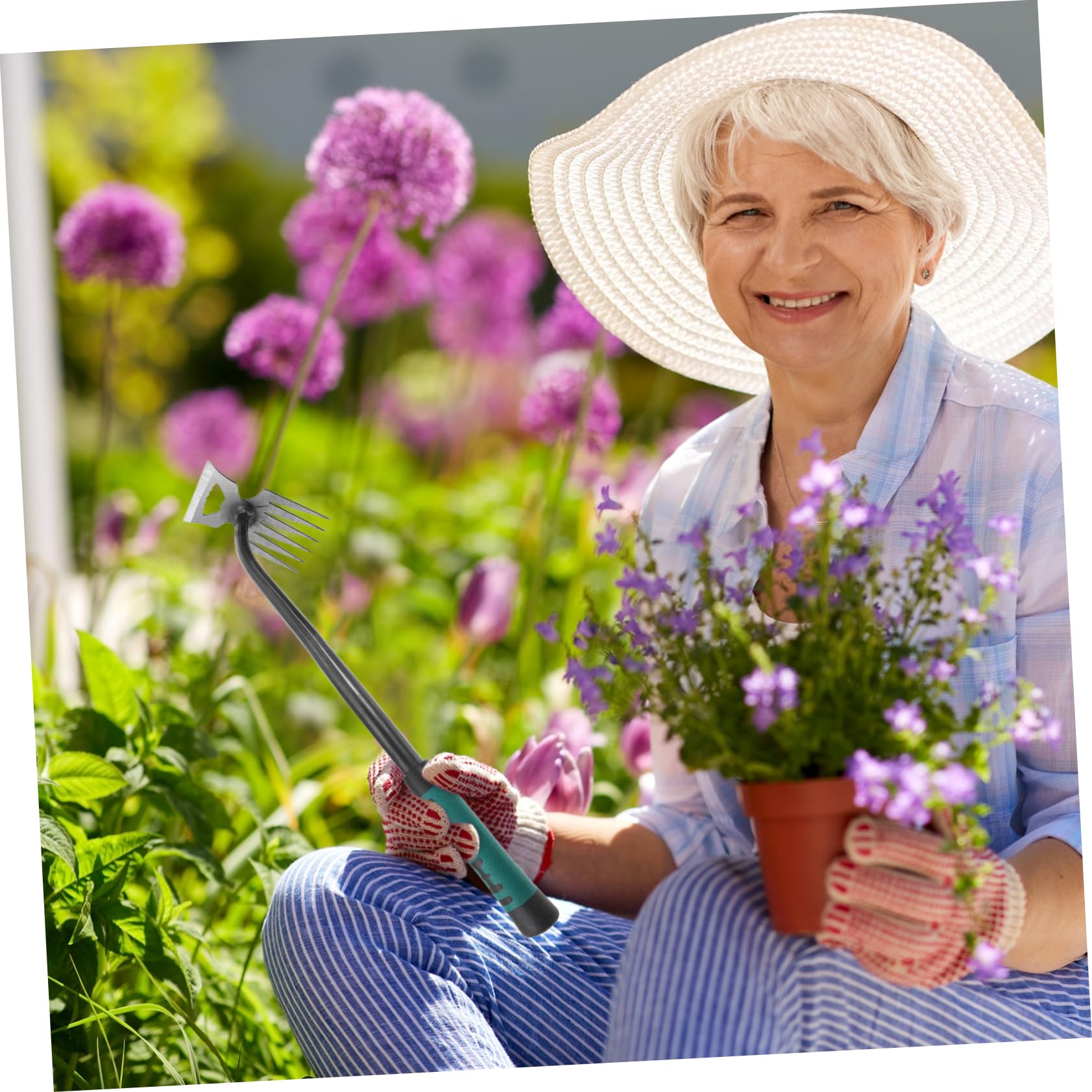 Toddmomy 2pezzi Attrezzo per Giardinaggio Ergonomico Acciaio Estirpatore Manuale per Erbacce per Prati e Parchi Pubblici Rimozione delle Radici e Comfort Uso