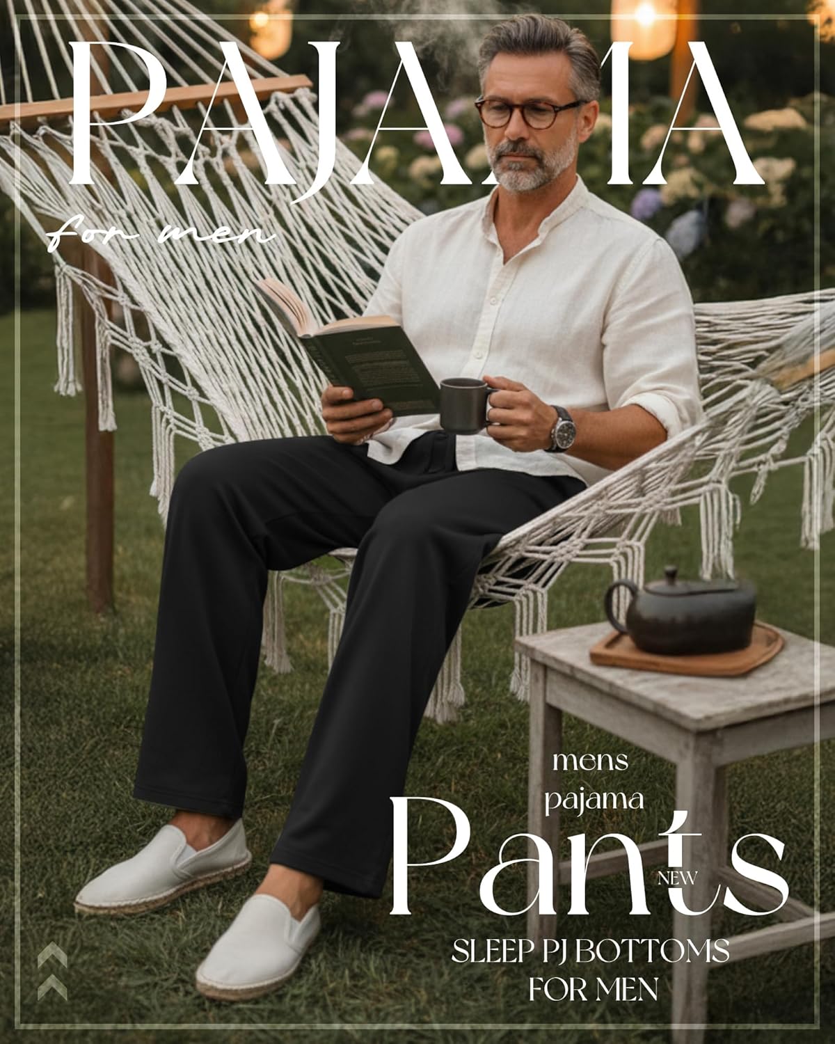 Neer 3 Pack Baggy Sweatpants for Men Knit Lightweight Lounge Pants Straight Leg Pajama Pant with Pocket