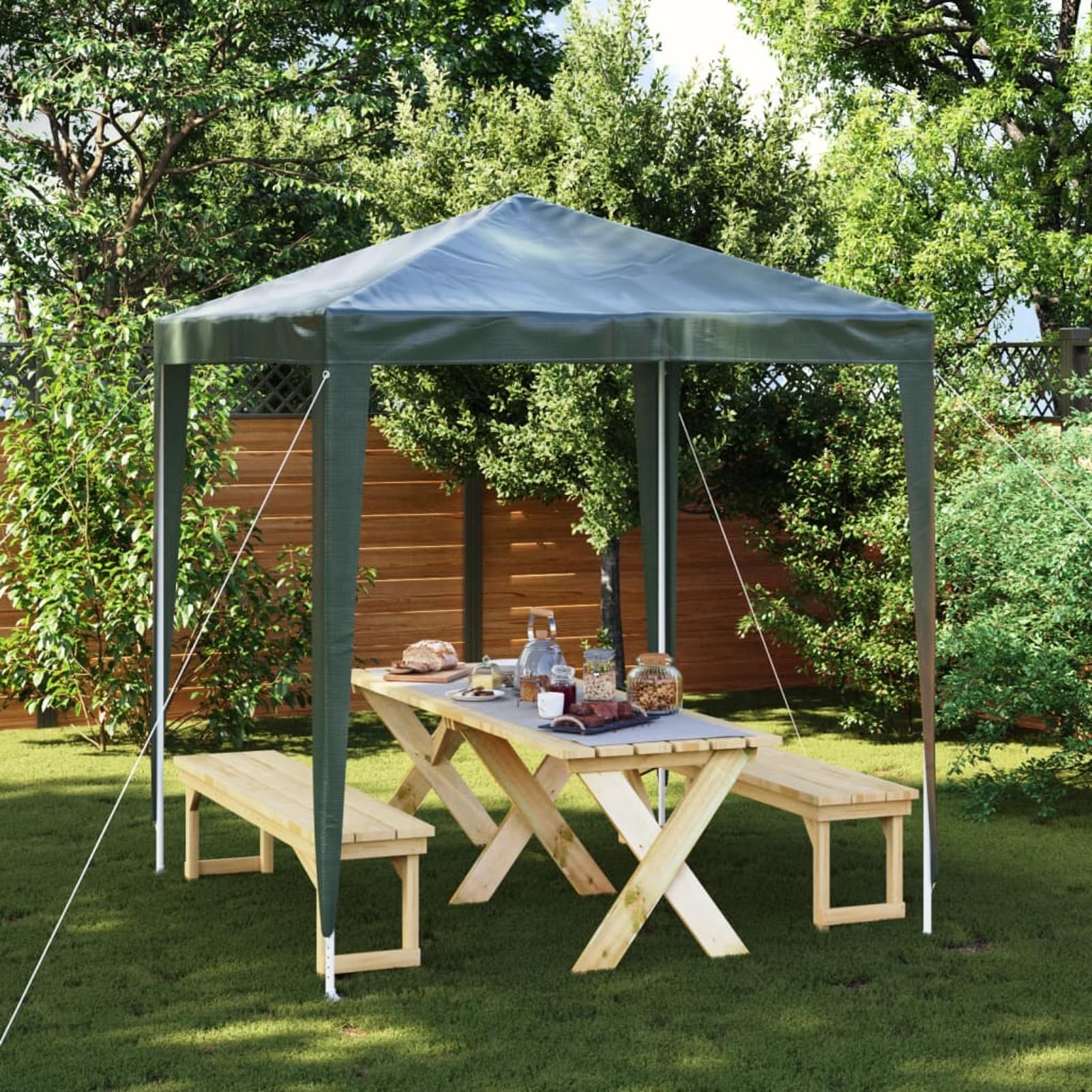 Homgoday Profi-Partyzelt 2×2 m Grün Familienzelt Model48511