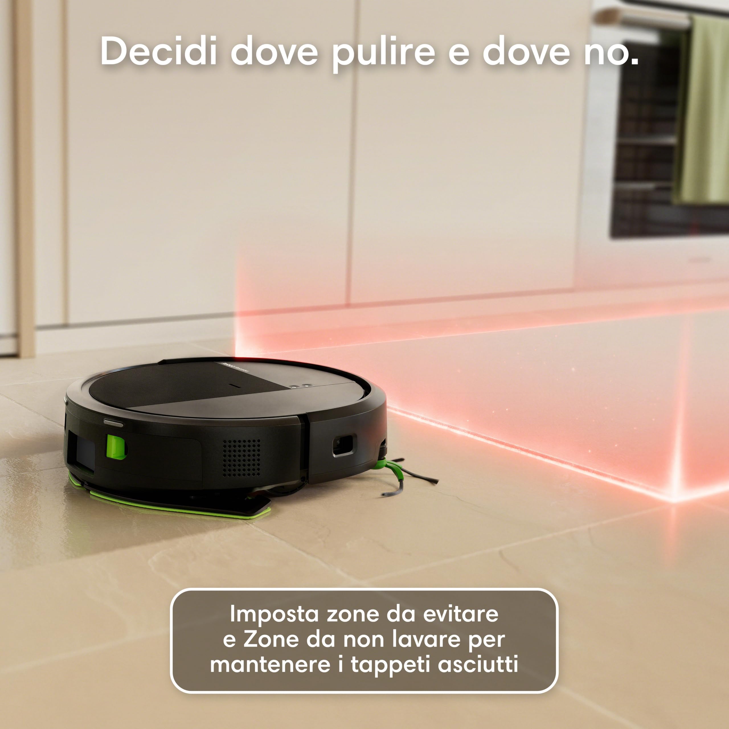 iRobot Roomba® 115 Combo Robot Aspirapolvere Lavapavimenti con AutoEmpty™ Dock, 15.000 Pa, SmartScrub™, Mappatura ClearView™ LiDAR, Aspirazione e Lavaggio 2 in 1, Nero