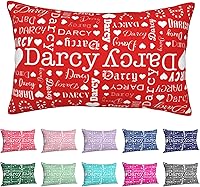 Vista 14 de Funda de almohada con corazones y nombre para cama y sofá con nombre para mamá y niños, funda de almohada personalizada con nombre para regalos