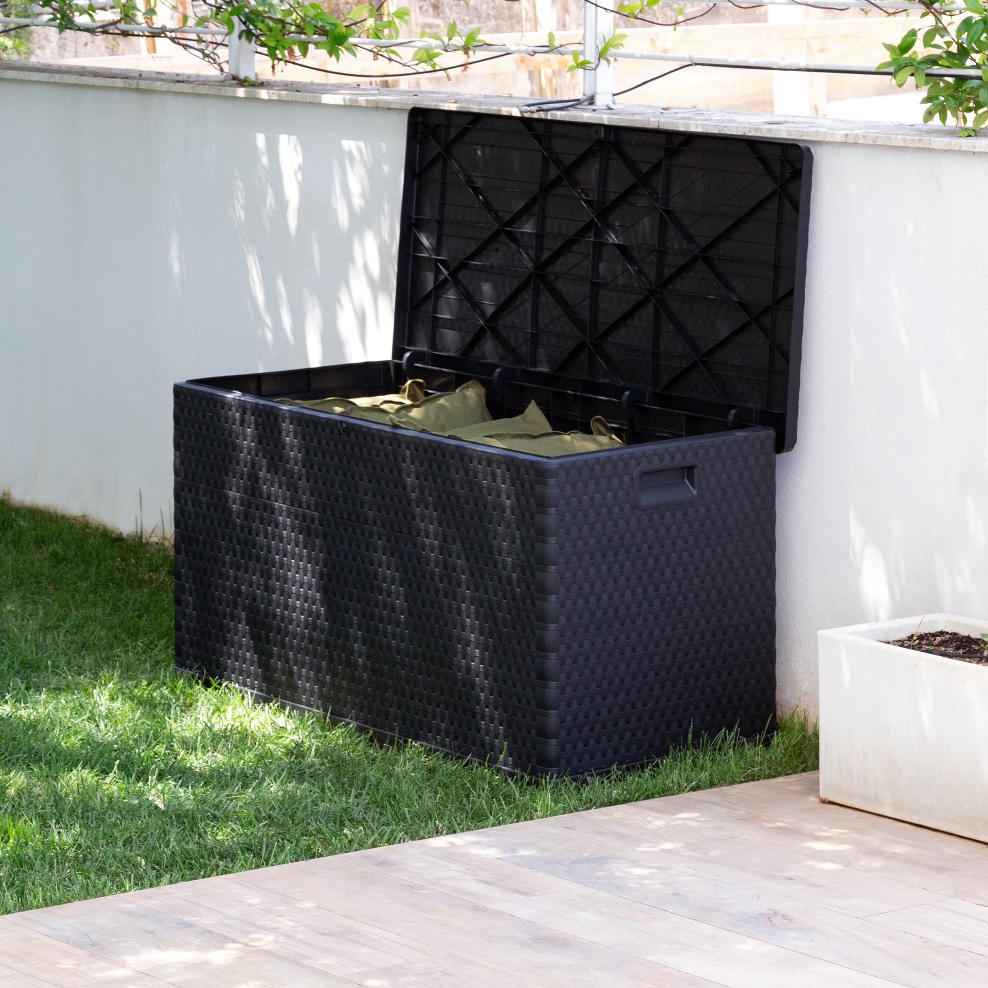 Toomax Multibox Rattan baule 420L plastica resistente antracite UV