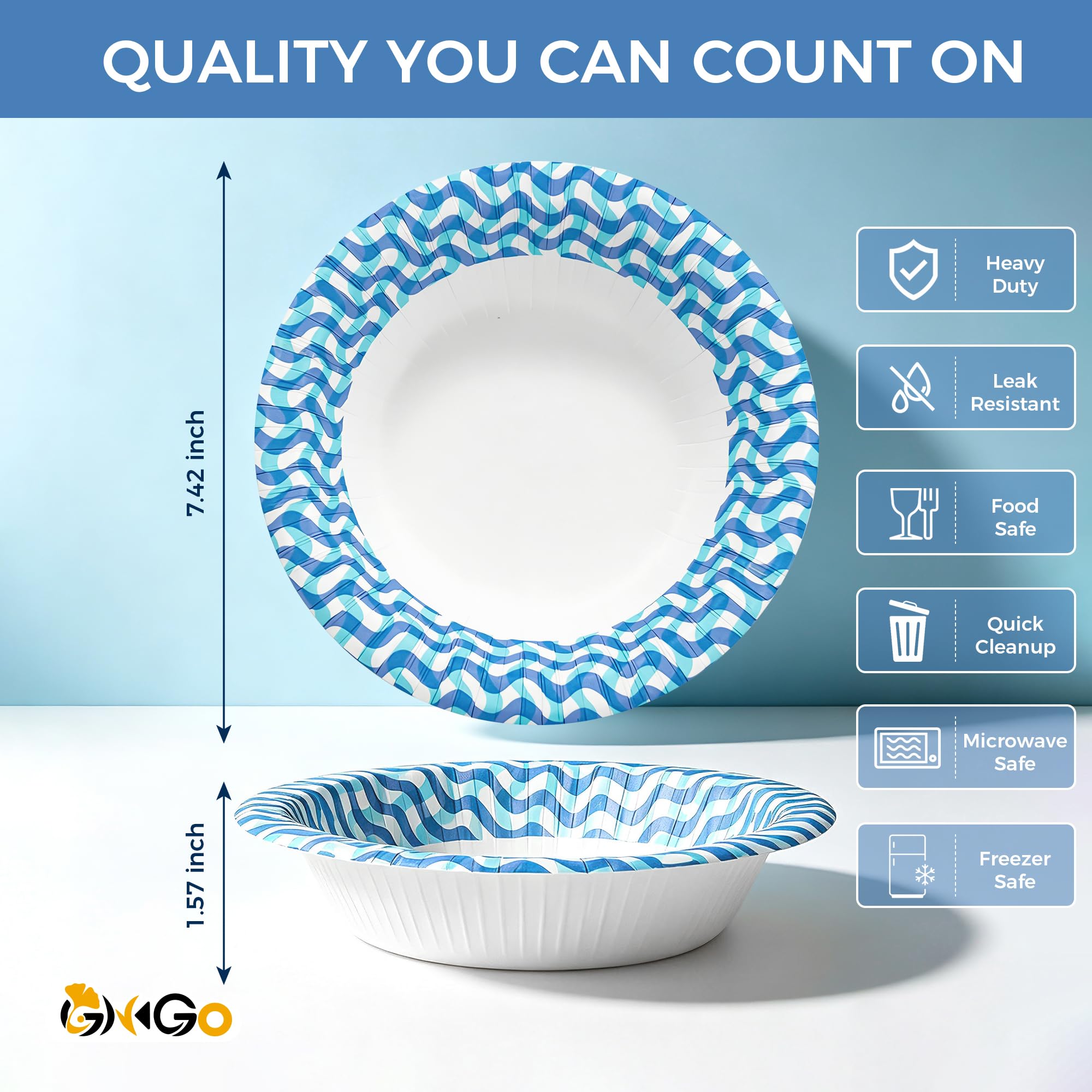 Ginkgo Paper Bowls - 150 Count -4