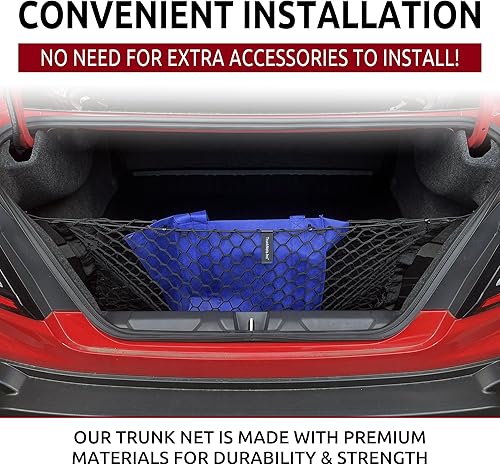 Miniatura 3 de Red de carga elástica para maletero para Subaru WRX Impreza WRX STI 2015-2024  Organizadores y almacenamiento de maletero de primera calidad  El