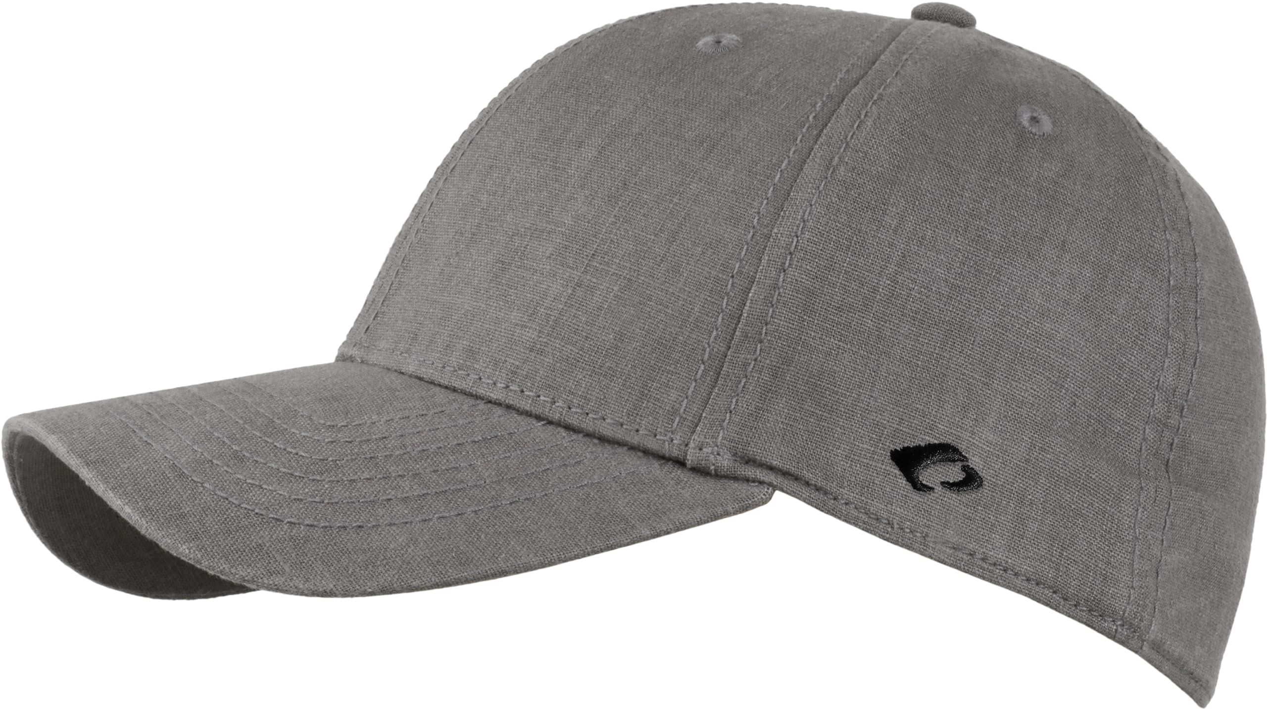 CHILLOUTS Sao Paolo Linen Cap Women/Men - Baseball with Peak, Closed Back, Peak All-Season Spring Summer Autumn Winter - S/M (55-57 cm) Grey