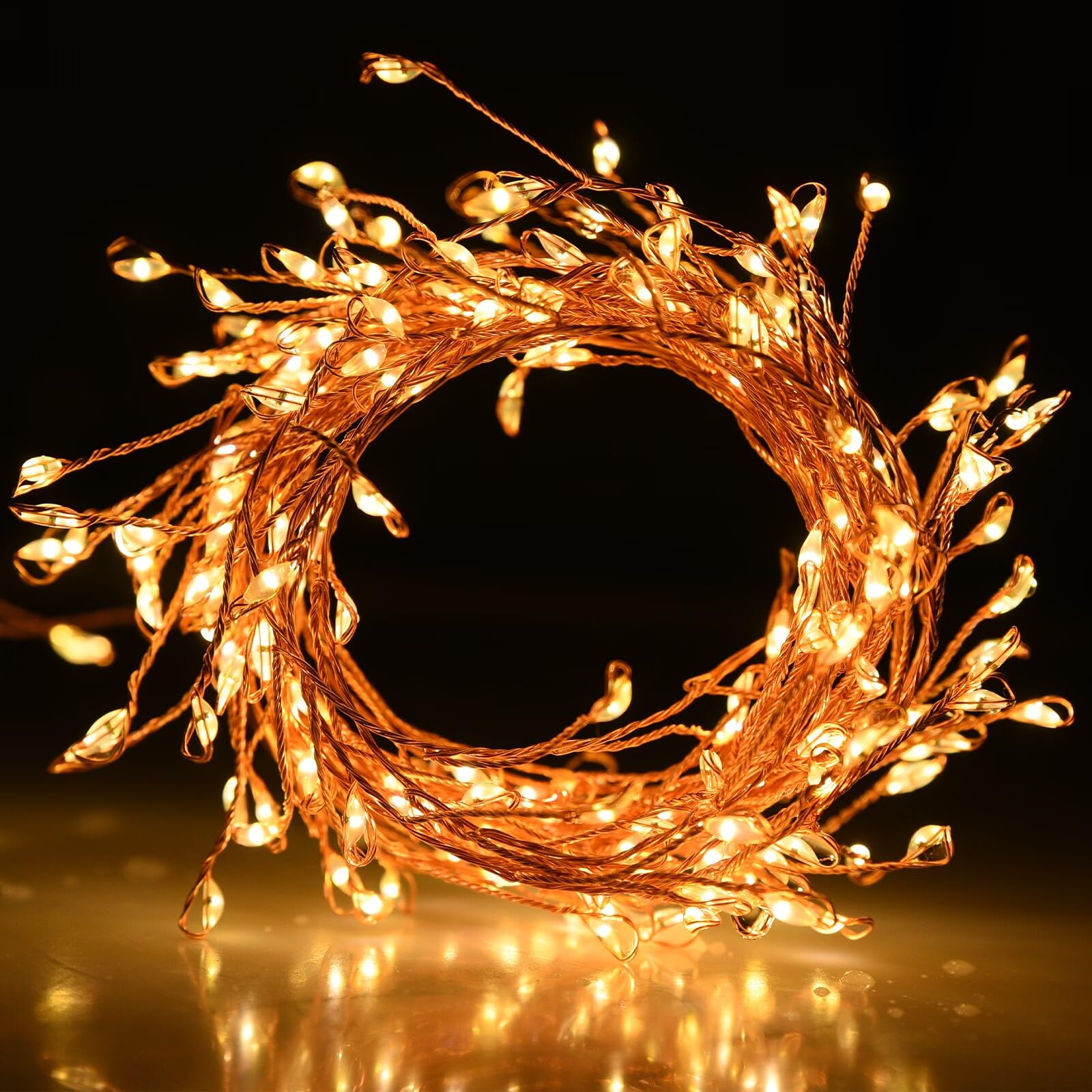 Lycklig Battery Operated Christmas Lights, 20FT Garland Lights 200 Led Fairy Lights with Remote 8 Modes Christmas Fairy Lights Waterproof Fairy Lights