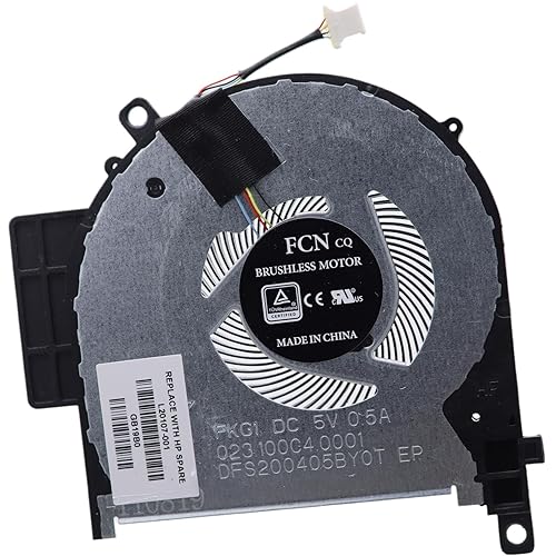 Deal4GO Ventilador de refrigeración de CPU L20107-001 Reemplazo para H P Envy X360 15-CP 15M-CP 15z-CP 15-CN 15M-CN 15-CP0000 49.2 ft-CP0000