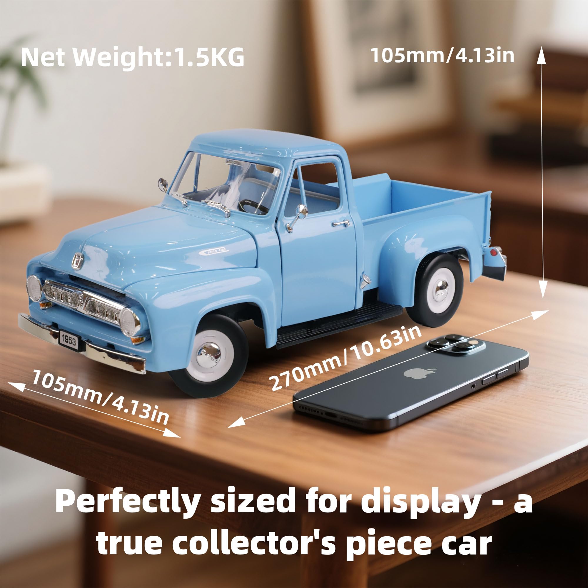新品未開封　フォード F100 トラック 1/18スケールダイキャストメタル Amazon.com: LUCKY DIE CAST 1953 Ford F-100 Pickup Truck 1/18 Scale