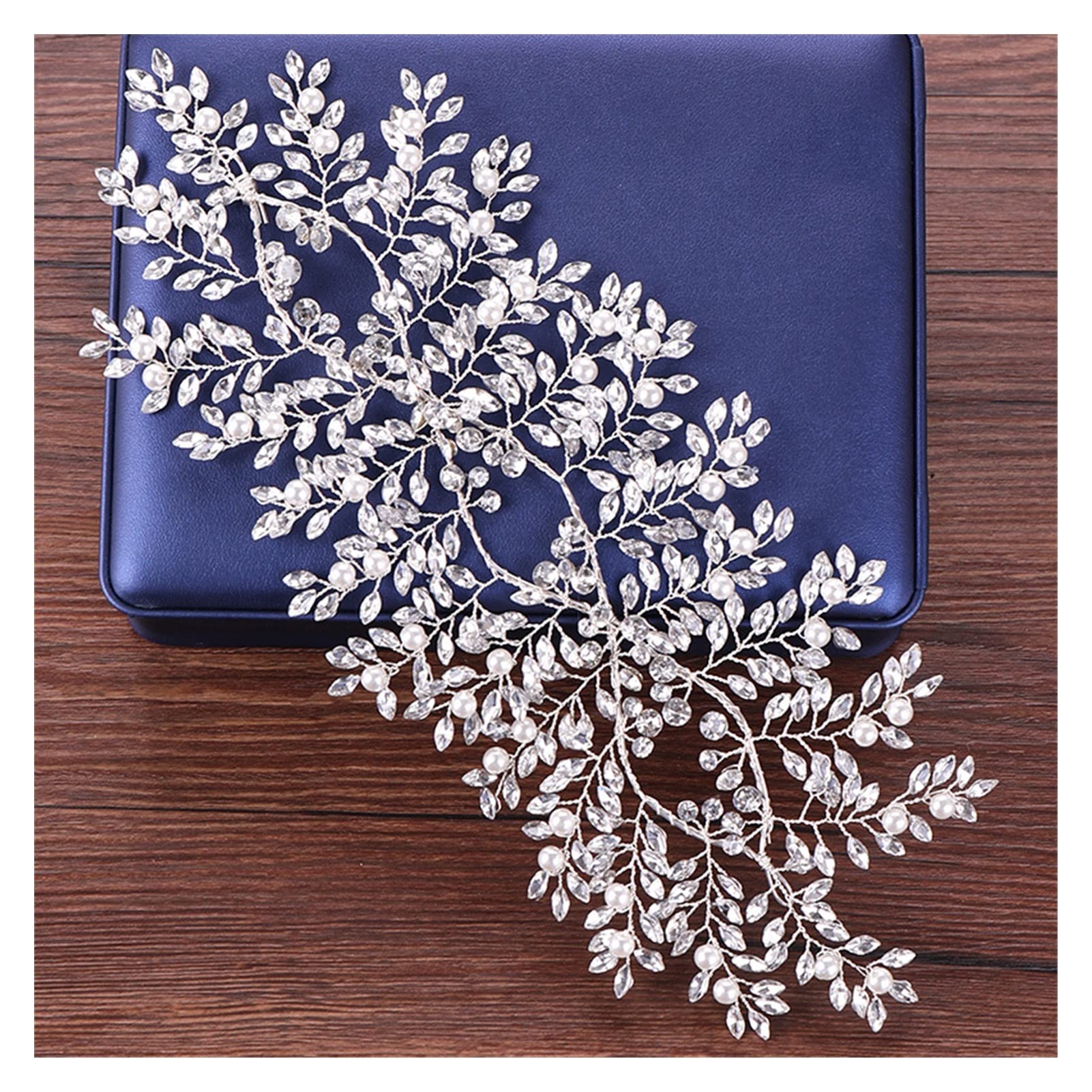 Lusurie Fasce for la Testa del Matrimonio di Strass for la Spina for la Sposa Accessori for Capelli Perle for Capelli Vine Vine Rhinestone Bridal Headpiece
