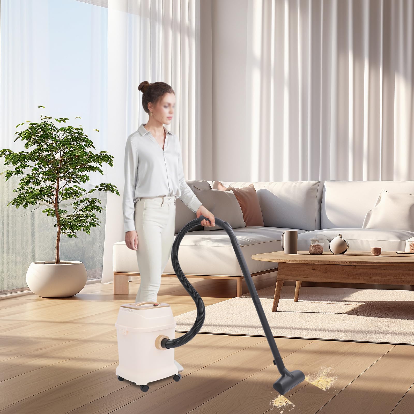 Aspiradoras, limpiadores de alfombras y moquetas 1000w portátil aspirador húmedo/seco 17 kpa capacidad 18l manguera: 1,75m,para casas, hoteles, clubes