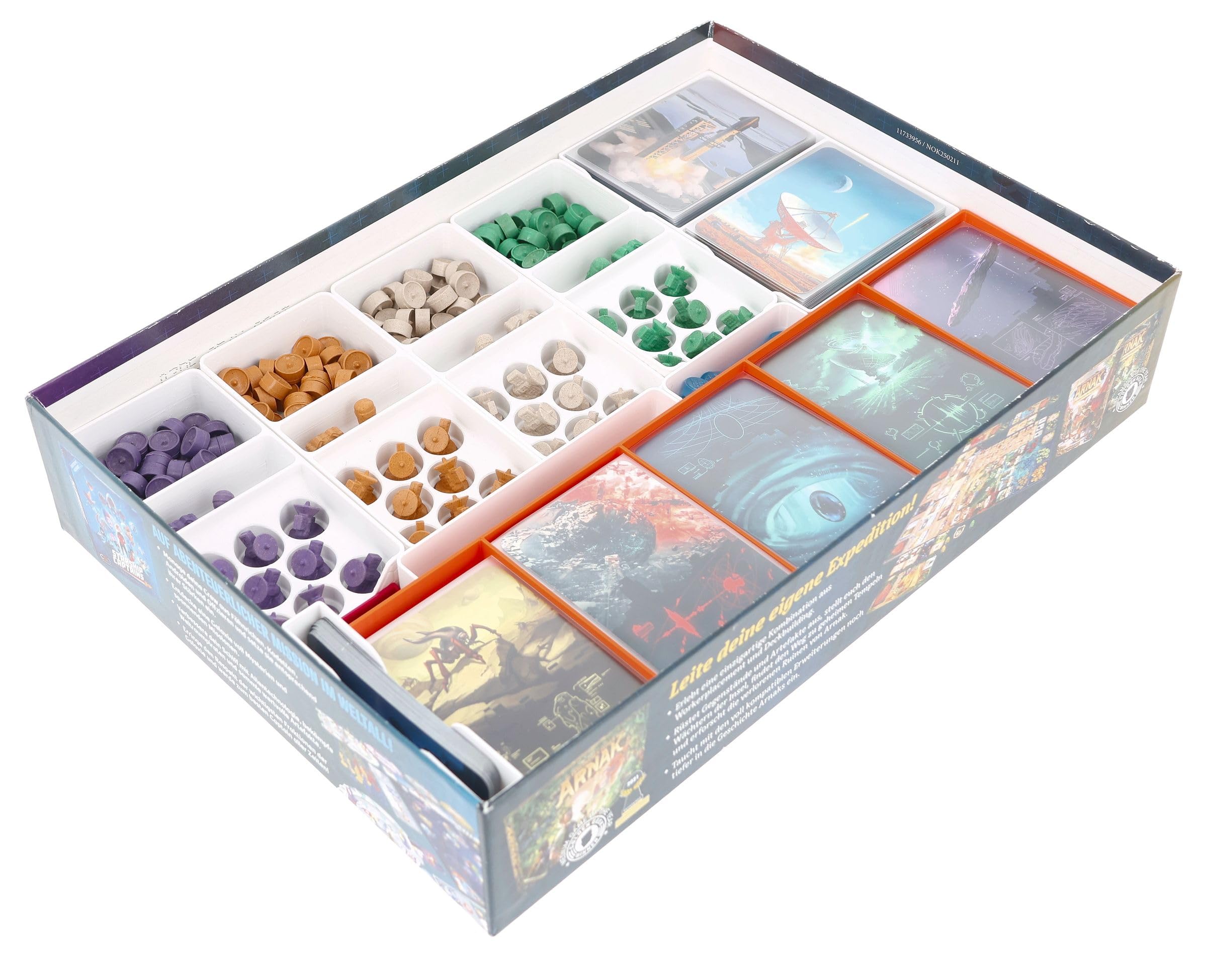 Feldherr Inserto Organizador Compatible con SETI: Búsqueda de Inteligencia Extraterrestre, para Caja Base, Soportes Cartas enfundadas, Bandeja por Jugador