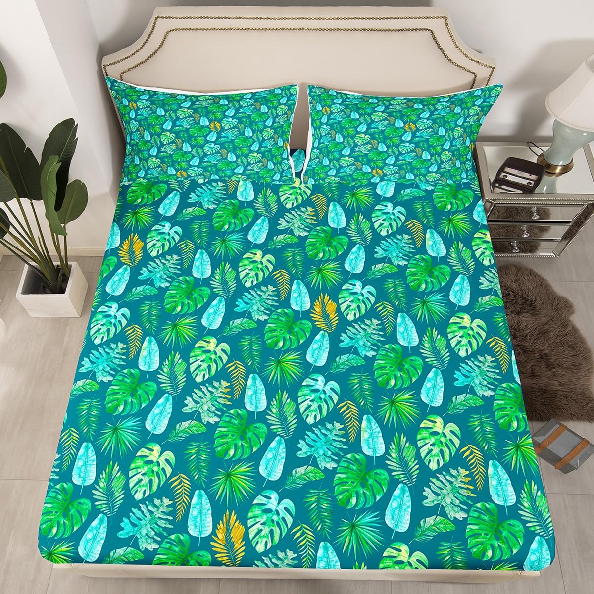 Helthep Set di lenzuola per letto matrimoniale Cal King, in 100% cotone