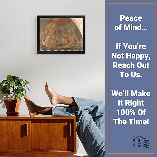 Miniatura 5 de Lost Cabin Creation of Adam por Paolo Uccello Impresión en marco biselado negro  Reproducción de pintura de obras de arte finas  Regalo de póster