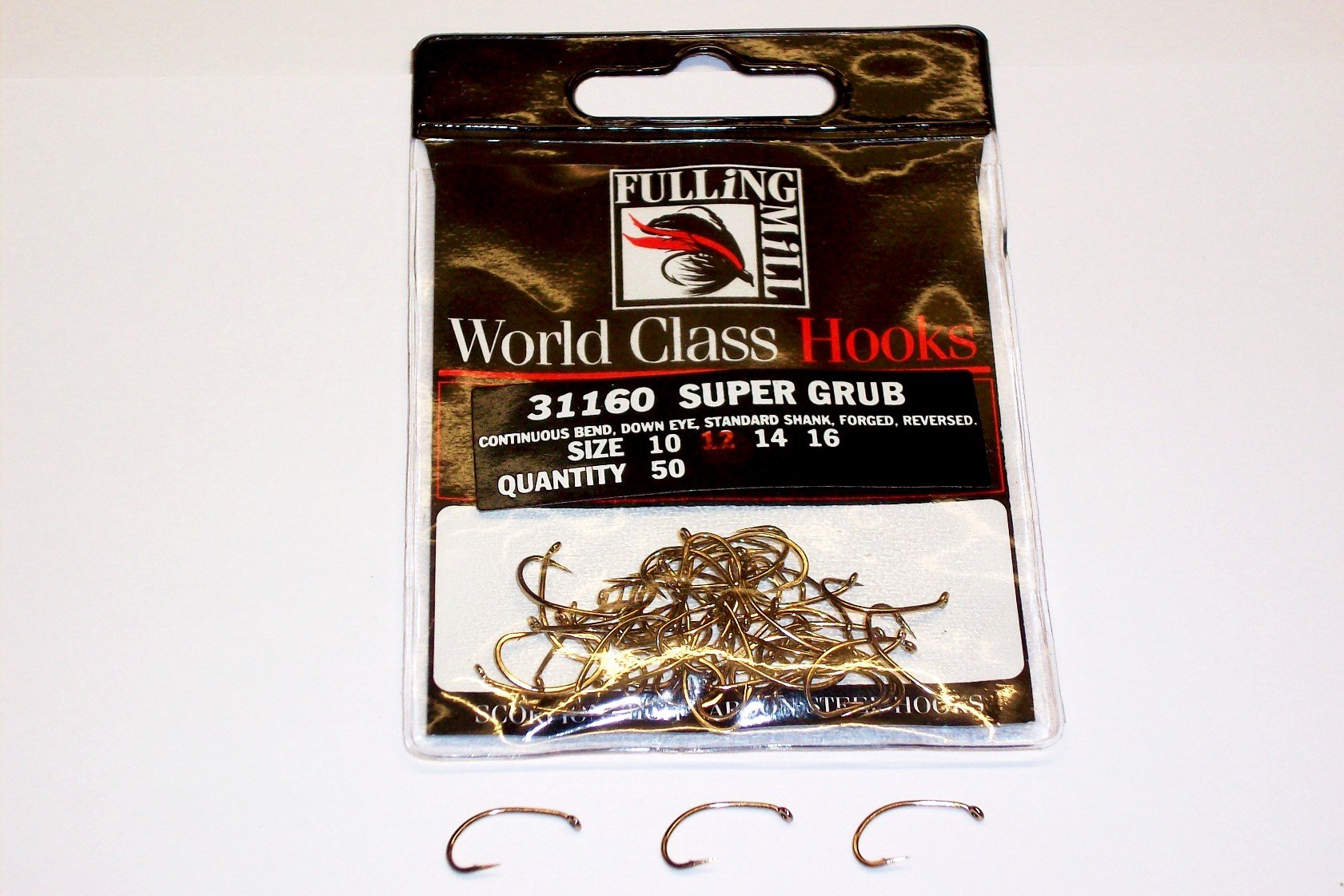 Fulling Mill Super Grub Trout Fishing Hooks code 31160 (Size 10)
