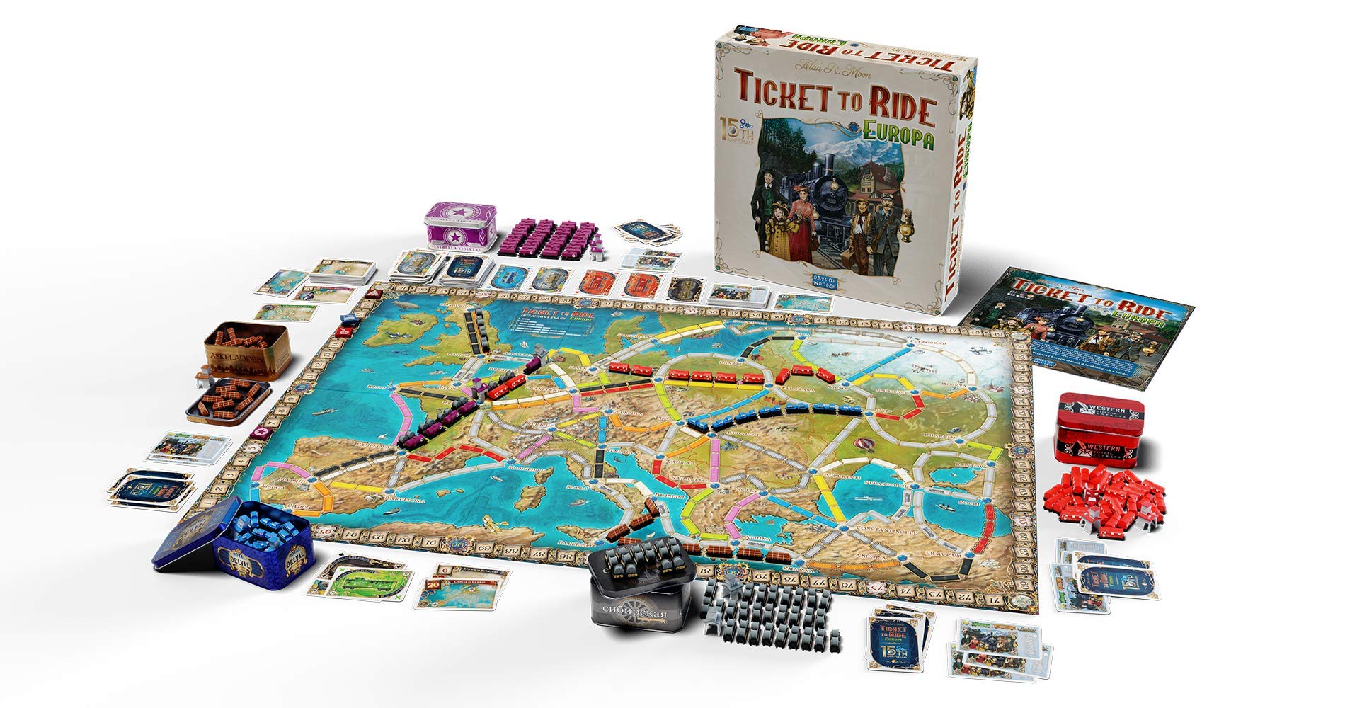 Asmodee - Ticket to Ride: Edizione Speciale 15° Anniversario, Gioco da Tavolo, Edizione in Italiano, 8521