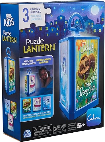 Miniatura 7 de Spin Master Games Aplicación Calm, linterna brillante 3 en 1, rompecabezas de 24 piezas para niños con suscripción de calma de 30 días para