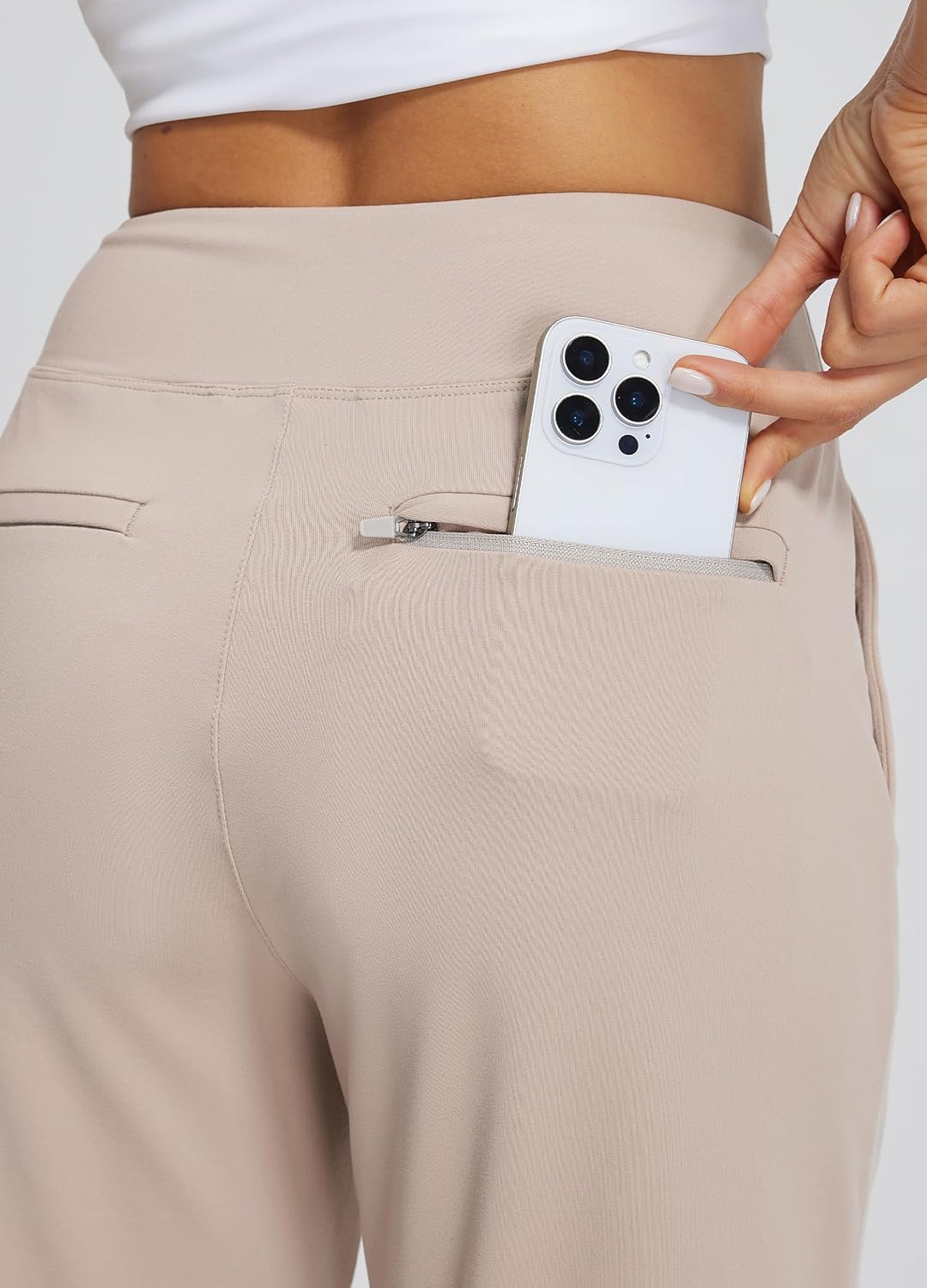 Libin Womens Casual Travel Pants 7/8 Stretchy Golf Pants Ankle Dress Pant Slacks Athletic Workout Sweatpants with 4 Pockets - Image 3