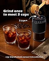 Vista 2 de Manual Coffee Grinder with Ceramic Burr, 40g Capacity,35 Adjustable Settings,Portable Hand Mill for Espresso, French Press, Drip,Pour Over,Cold
