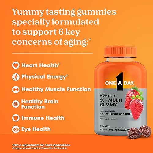 Miniatura 3 de One A Day Más de 50 gomitas para mujer, multivitamínico avanzado para mujeres, vitaminas para apoyo cerebral y apoyo inmunológico, multivitaminas