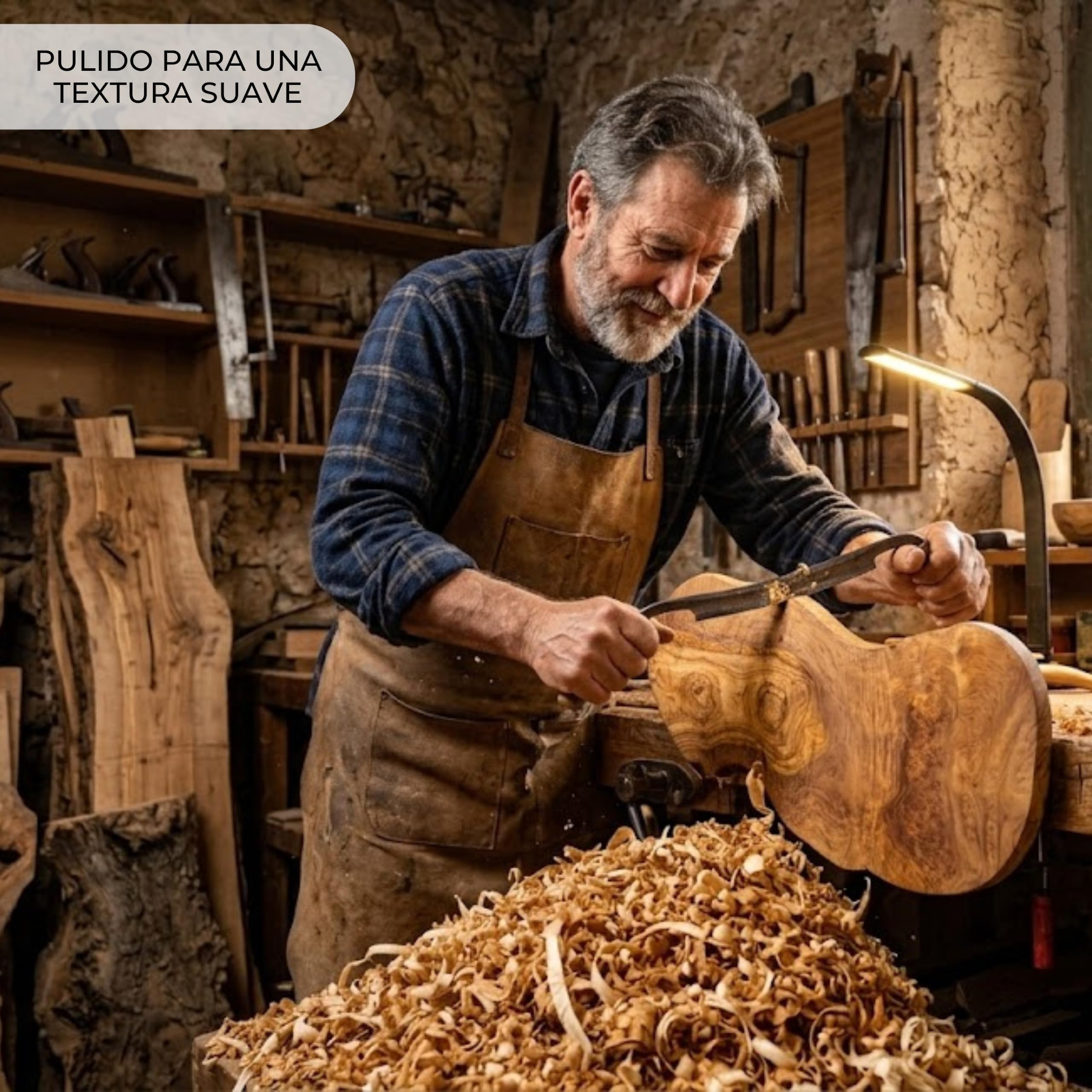 Erreke Tabla de Madera de Olivo Natural para Cortar y Servir, 51 x 26 cm | Tabla Madera Cocina. Reversible y Artesanal. Grande para Servir y Picar Quesos Embutidos Carne Pan. Para Cocina y Mesa