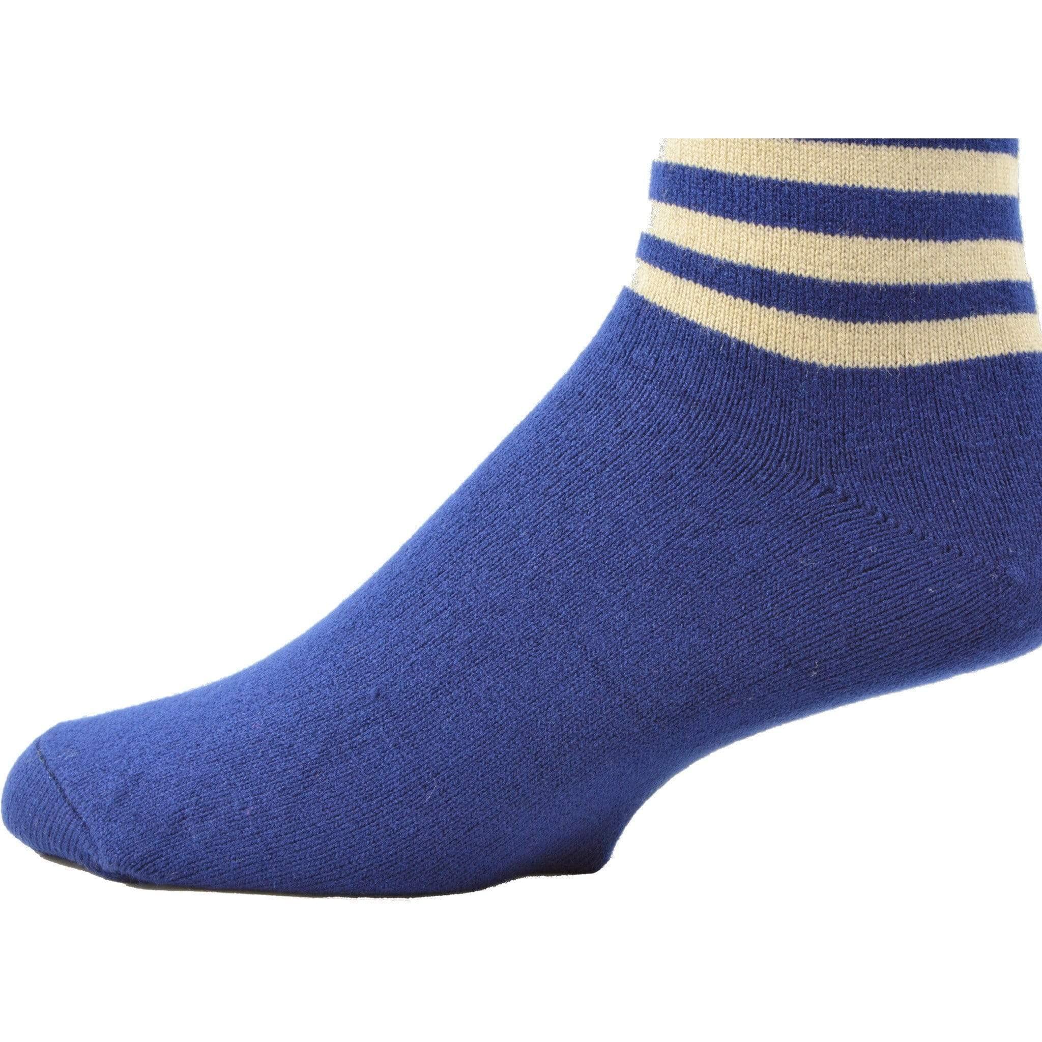 Sierra Socks Women's Multi Color Winter Thermal Striped Acrylic Crew Athletic Socks, Women Socks (Navy)