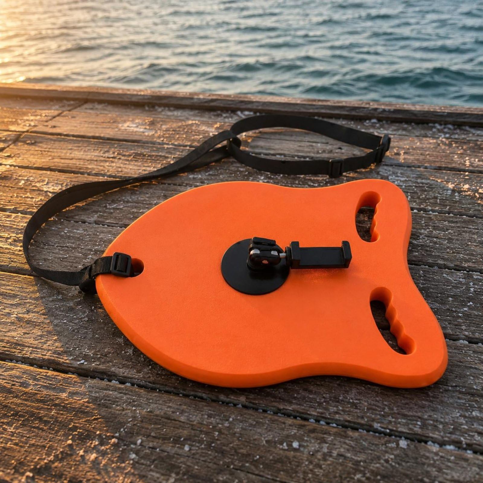 Piattaforma EVA Galleggiante Resistente Aiuto Al Galleggiamento Leggero Attrezzatura Sportiva per Piscina, Esterno, Arancione Con Supporto Per Telefono, Fotocamera E Custodia Impermeabile
