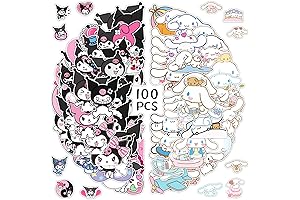 100PCS Cute Anime Stickers, 100PCS Cinnamoroll Stickers Kuromi Stickers Waterproof Stickers for Kids and Adult