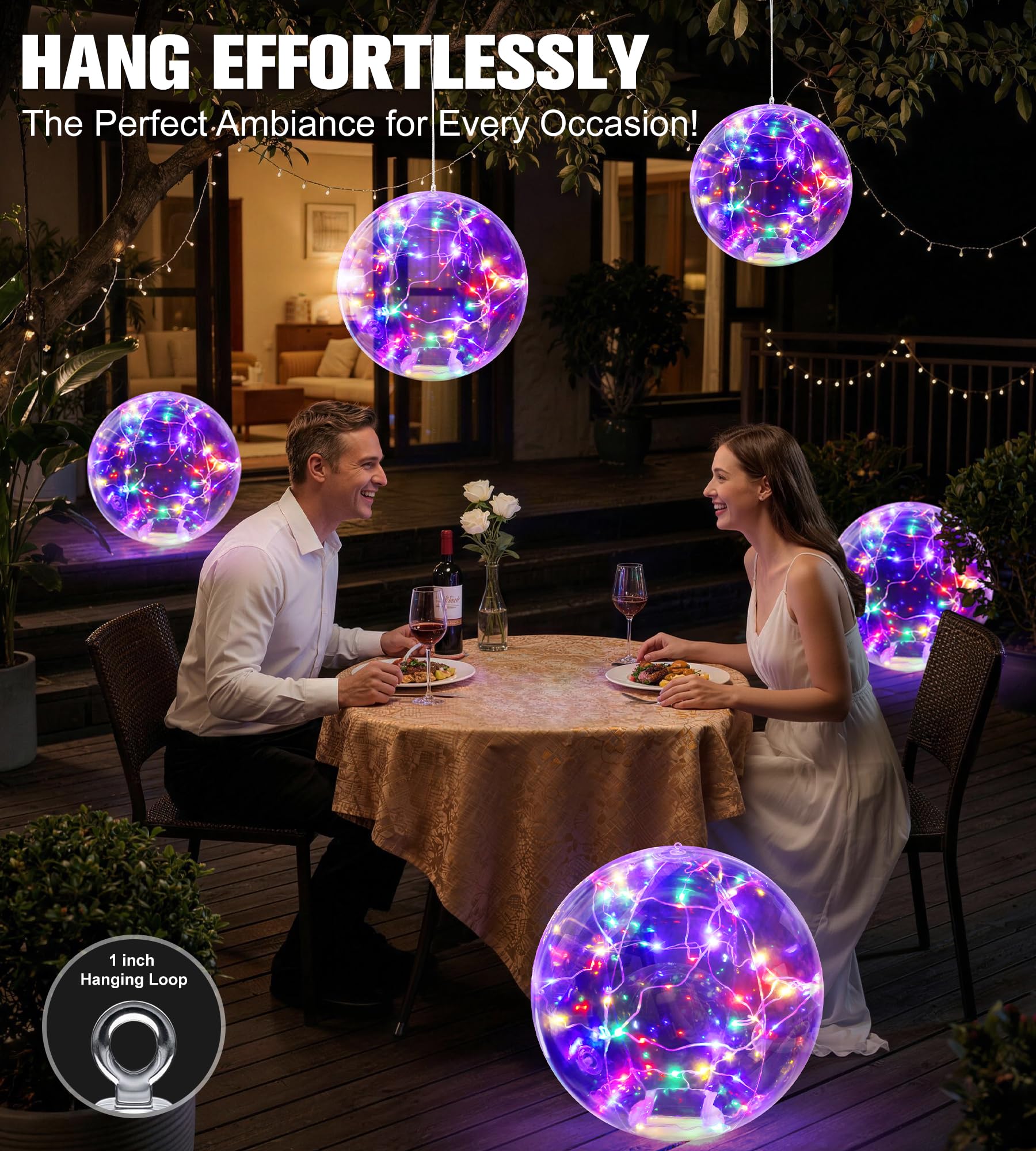 LuxBlue Luci per Piscina Solari, 38cm Luci LED Piscina Galleggianti Gonfiabile, Sfera Luminosa per Piscina a Illuminazione Colorata, IP68 Impermeabile Lampade per Piscina, Giardino, Festa - 2PCS