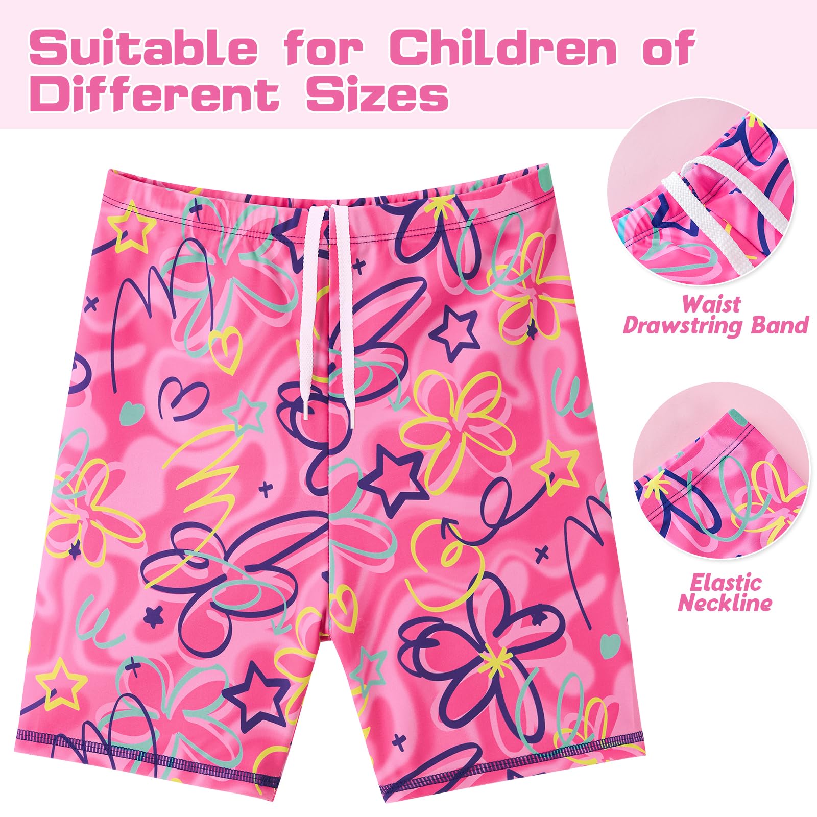Mädchen Badeanzug Kinder Zweiteiliger Kurzarm Badeanzug UPF 50+ UV Rash Guard Set