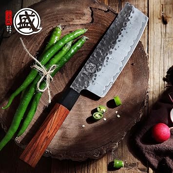 MITSUMOTO SAKARI Professional Japanese Chef Knife Set, Hand Forged Kitchen Chef Knife