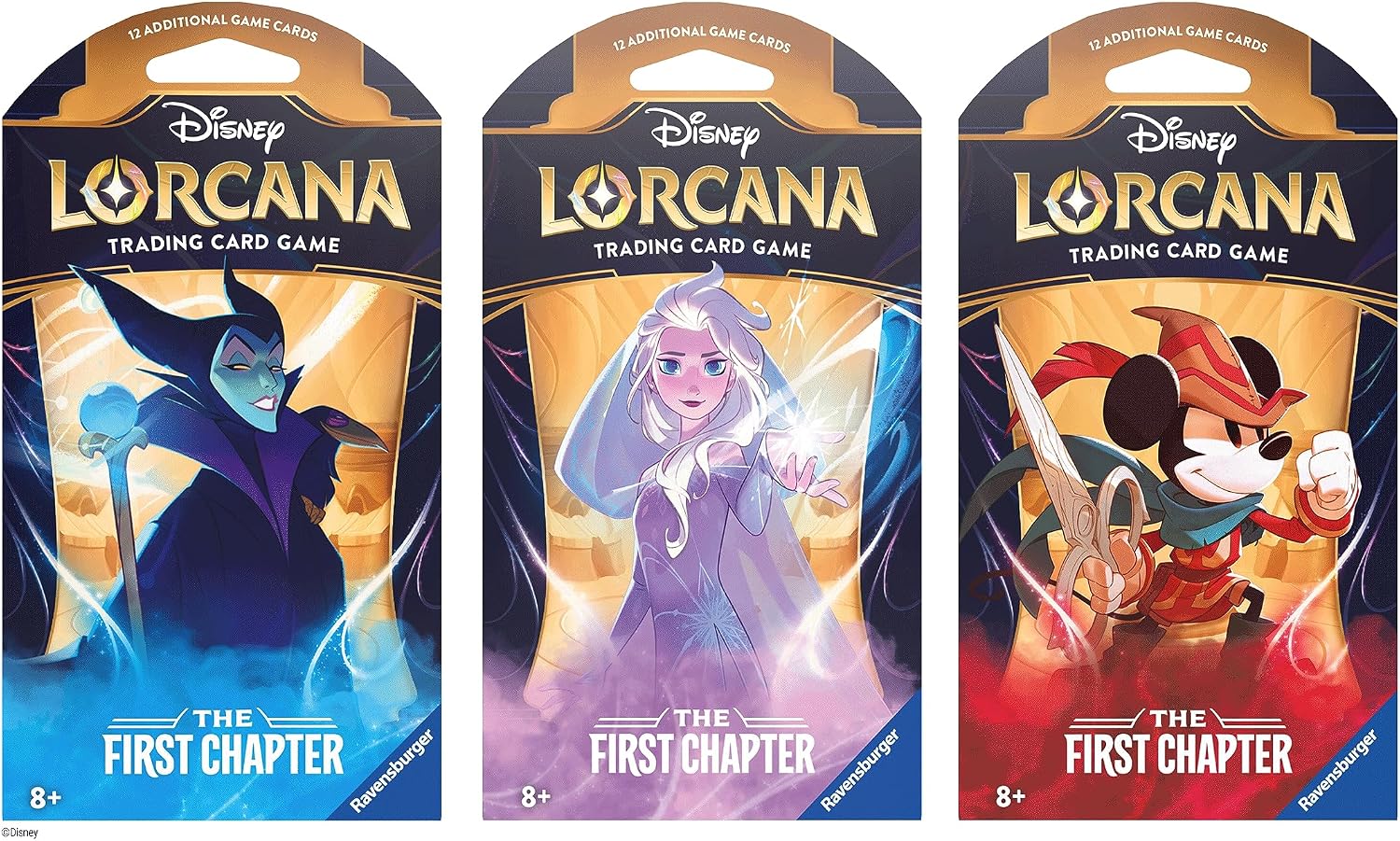 Ravensburger Disney Lorcana TCG: The First Chapter Assorted Single Booster Pack (12 Cards) | Collectible Trading Cards | Ideal for Disney Fans & TCG Players | Suitable for Ages 8+