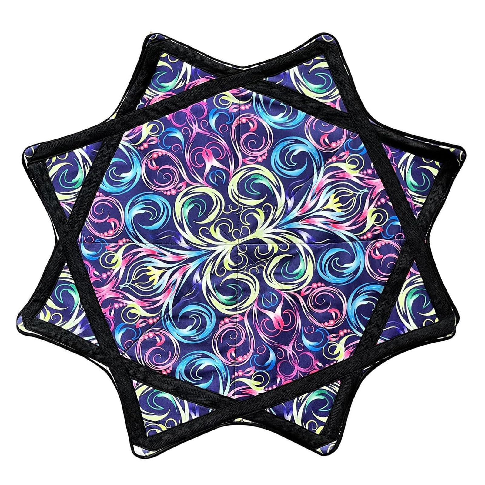 Juguete de flujo de ropa de spinning de principiante a profesional: colorido malabarismo y flujo, 24,4 pulgadas, patrón de cachemira Flow Star Style