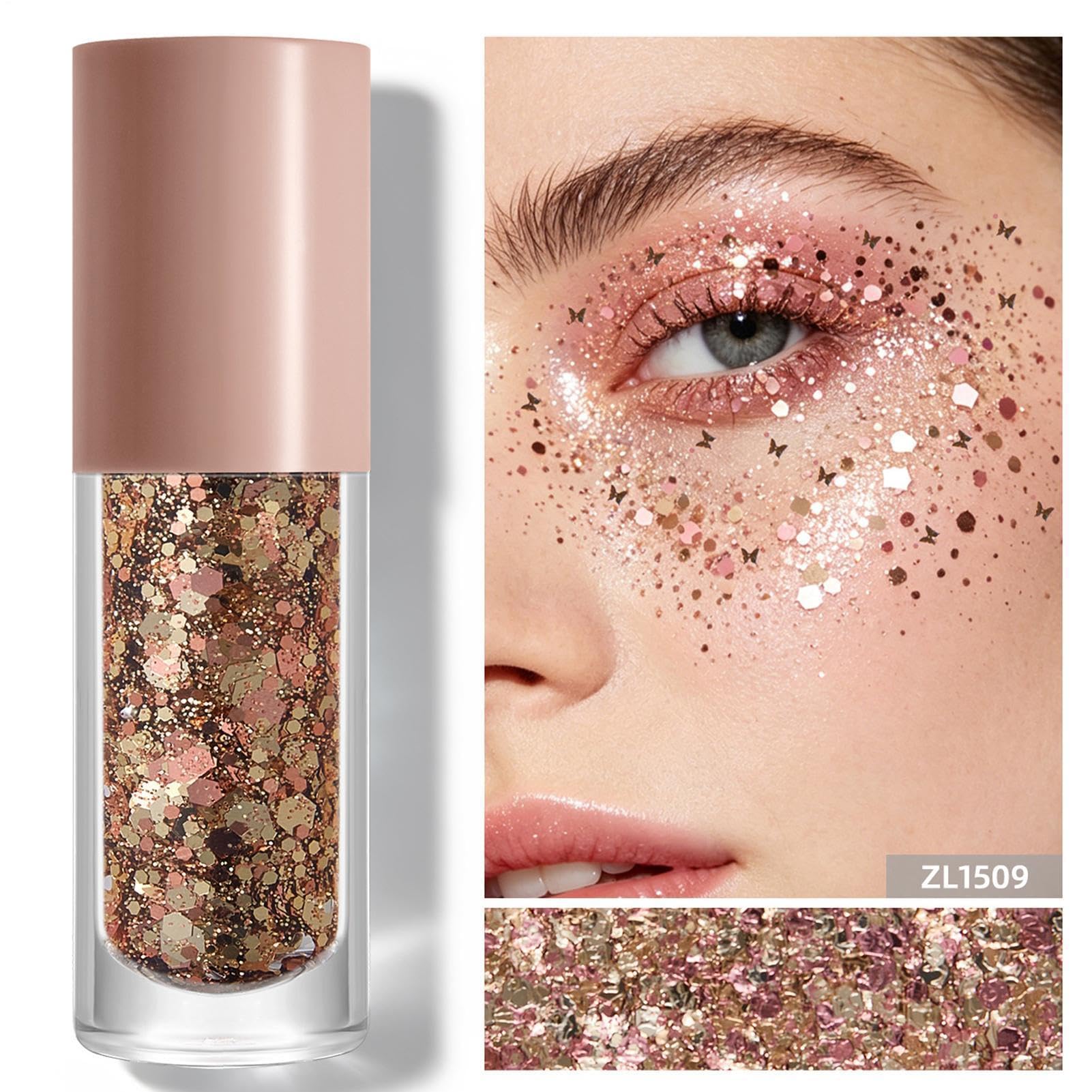 Gel Glitter Per Il Viso Shimmer Capelli Scintillante | Gel Glitter Corpo Viso Per Ragazze Donne Uomini Partita Calcio Compleanno Sfilata Concerto Festival Parata