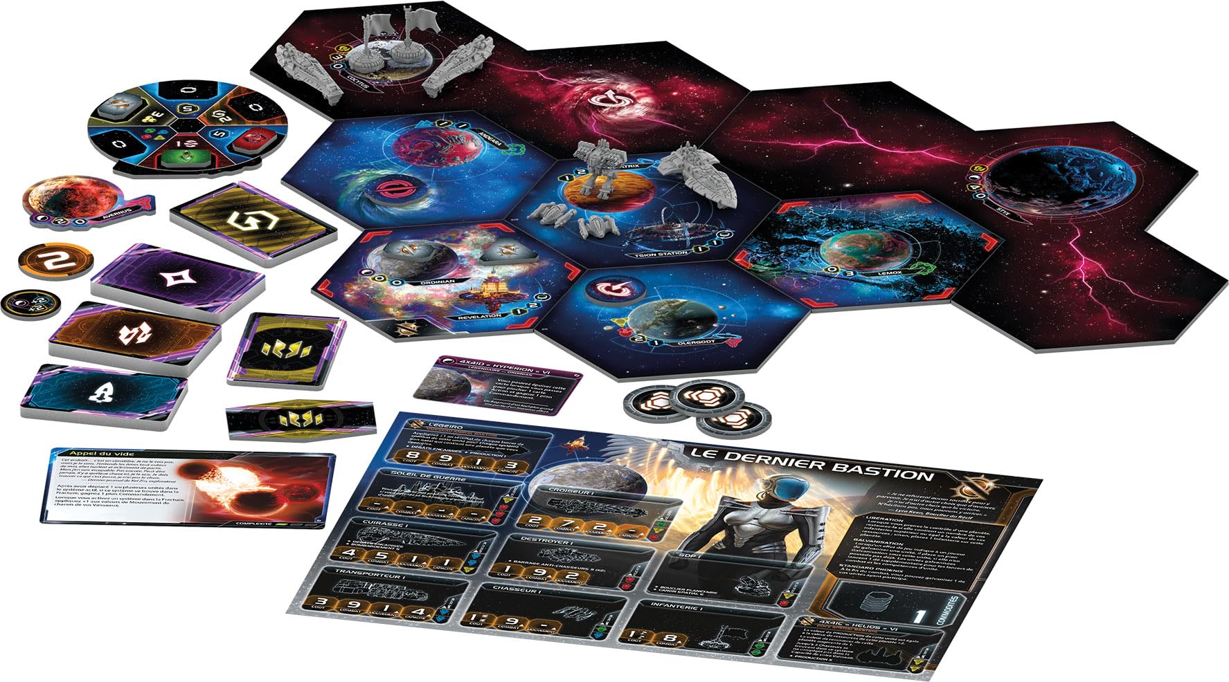 Asmodee - Imperium Zmierzchu: Wyjący grzmot - Fantasy Flight Games - Gra strategiczna - Niepublikowane frakcje - Od 14 lat - 3 do 8 graczy - 4-8 godzin - Wersja francuska