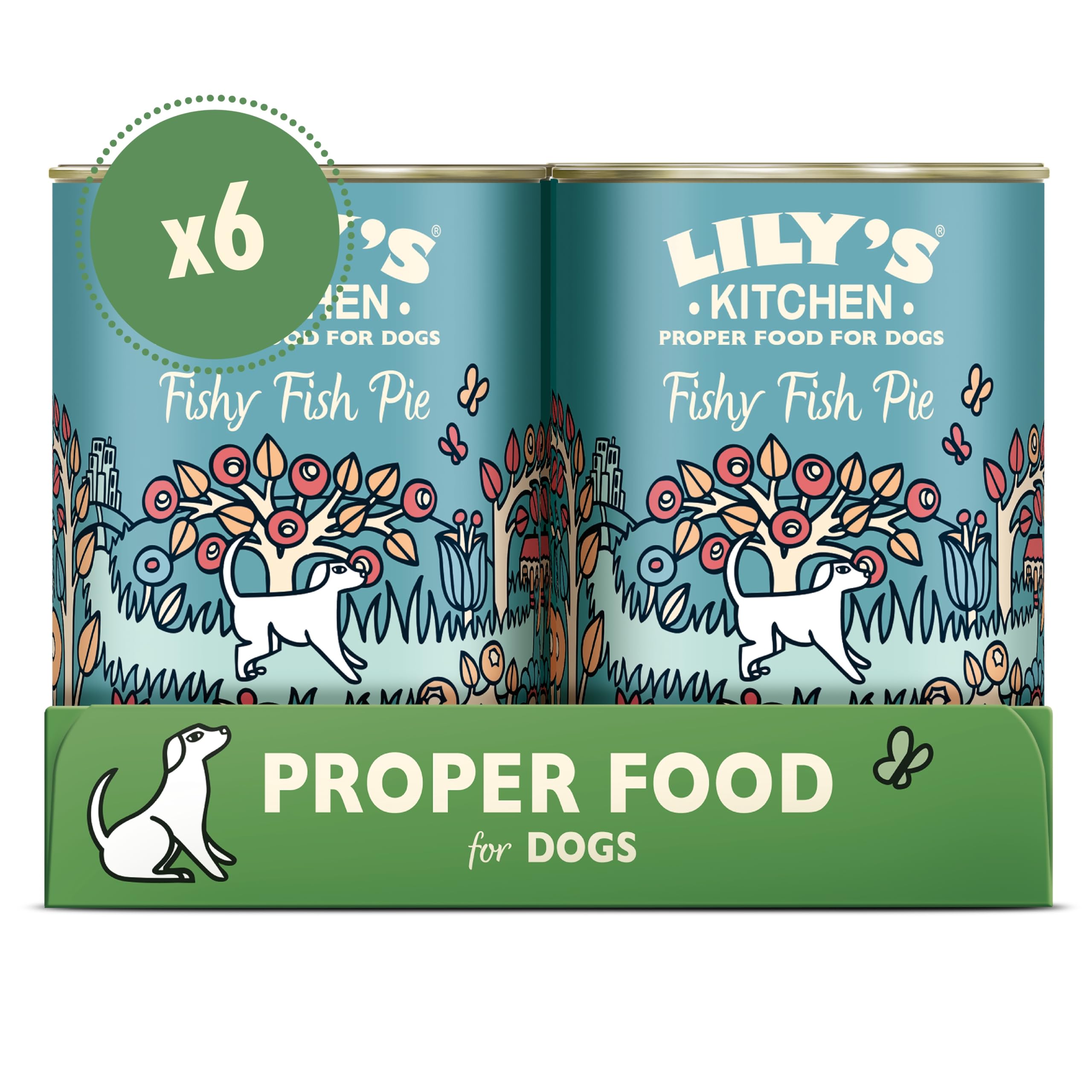 Lily's Kitchen Cibo Umido per Cani Pacco da (6 x 400 g) - Fishy Fish Pie Pesce