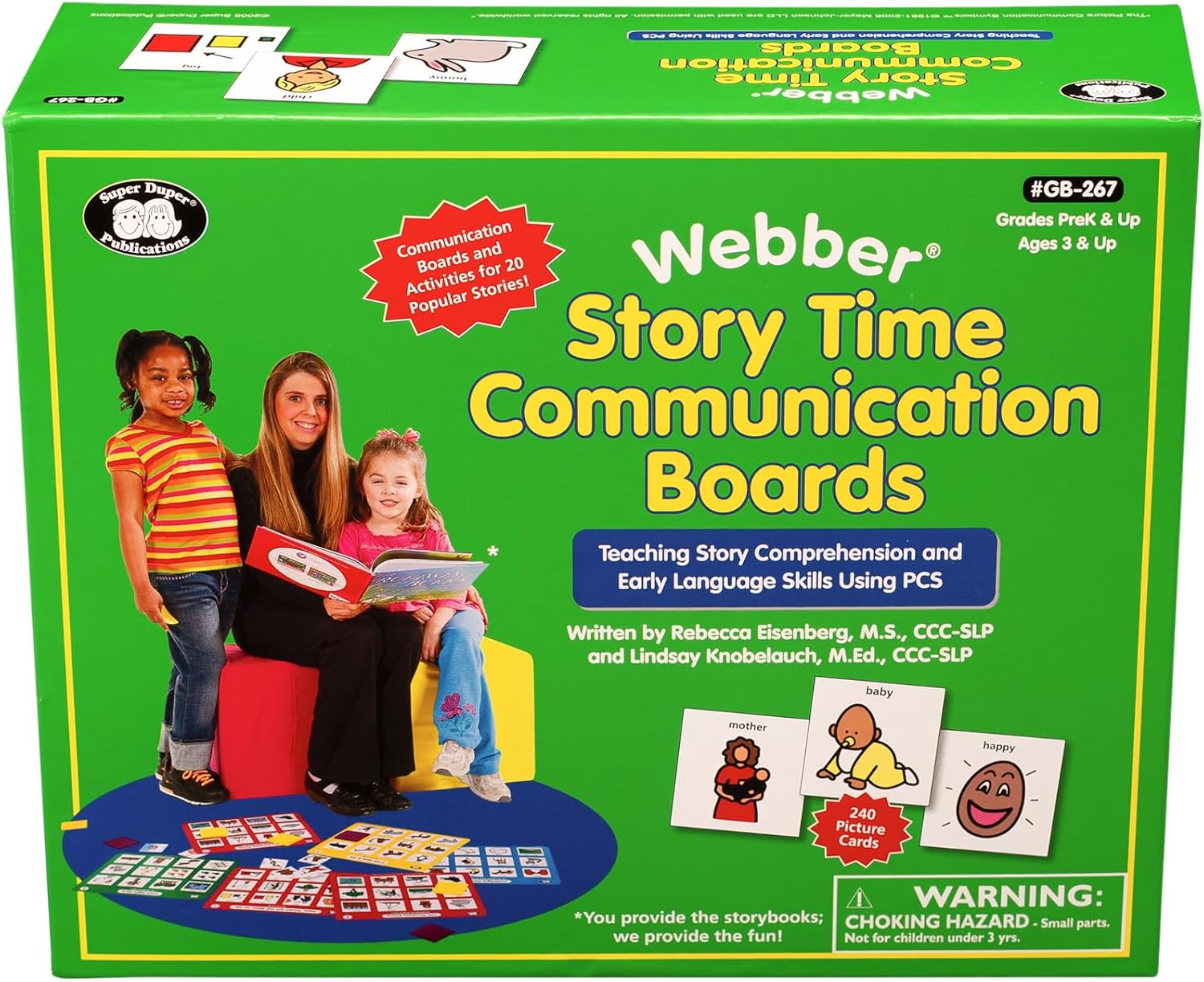 Super Duper Publications | Webber® Story Time Communication Boards | Educational Learning Resource for Children