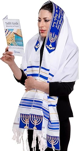 Tallit Chal de oración con bolsa a juego, certificado Kosher, diseño Kumi Ori Uniq fabricado en Israel, tallit acrílico suave