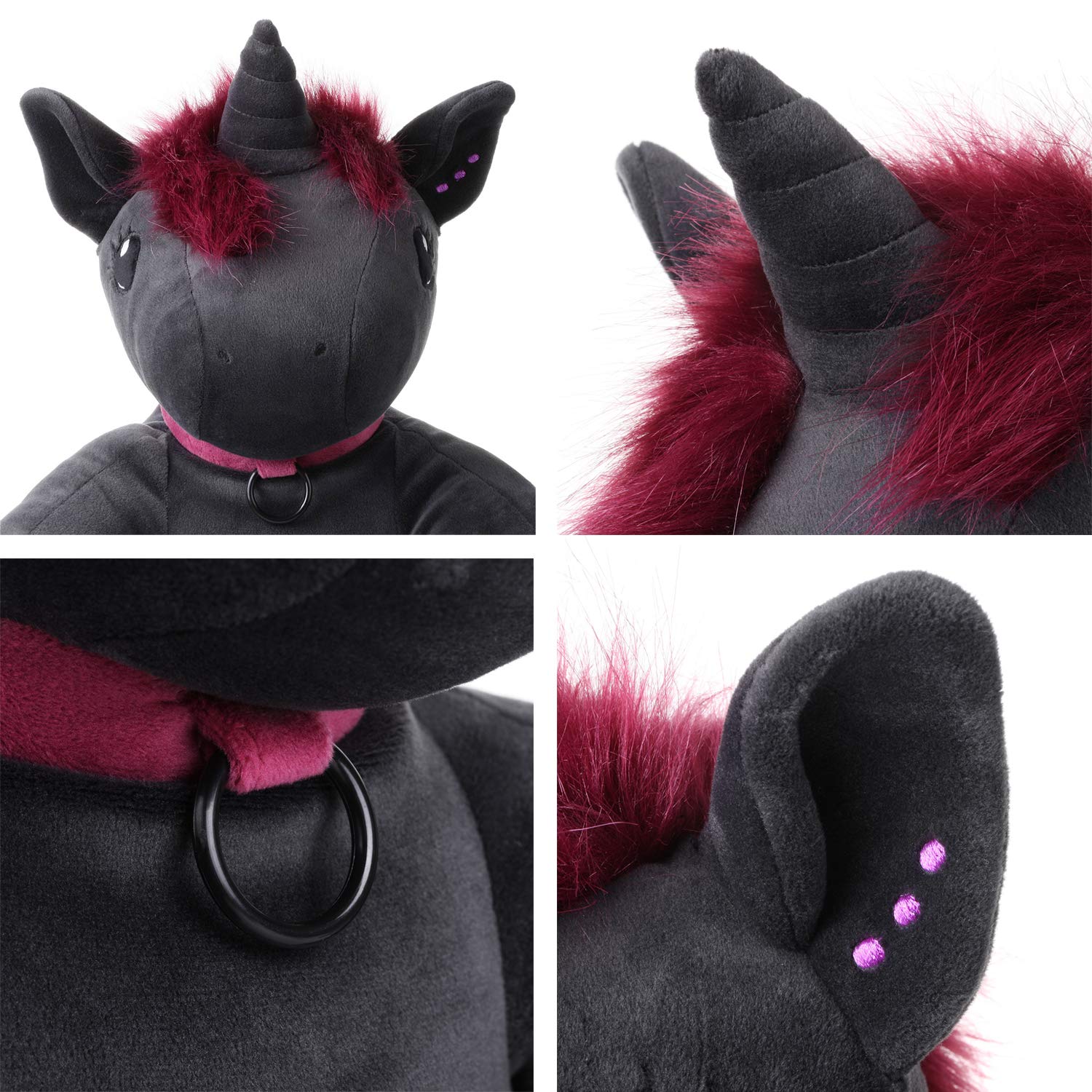 corimori - Ruby das Punk-Einhorn, XL Plüschtier für Jungen und Mädchen, 45 cm, Schwarz