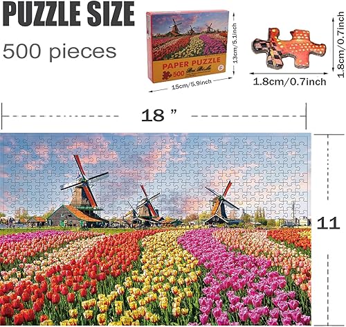 Miniatura 2 de Rompecabezas de 500 piezas para adultos, rompecabezas intelectual educativo, juego divertido para hombres, mujeres y niños (carro de Brujas)